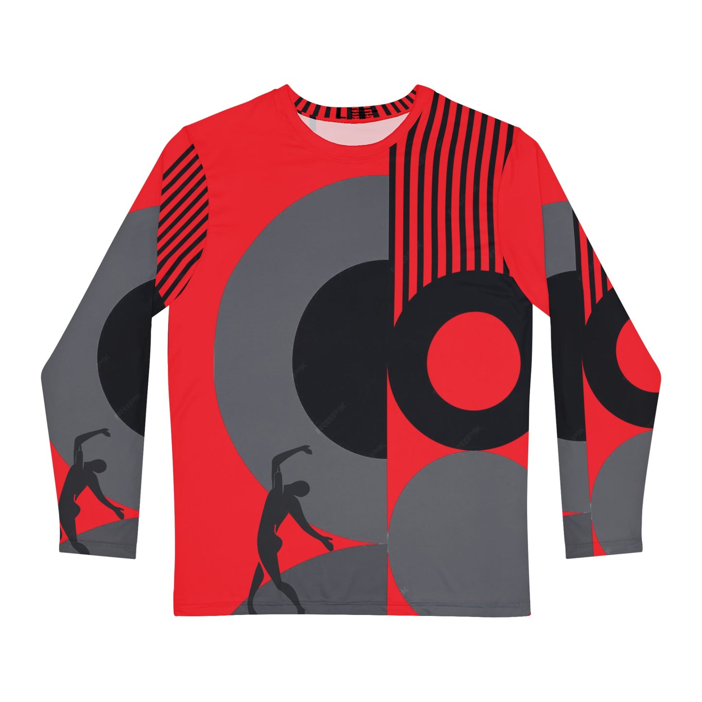 SOLSTICE BAUHAUS Long Sleeve Shirt red (AOP)