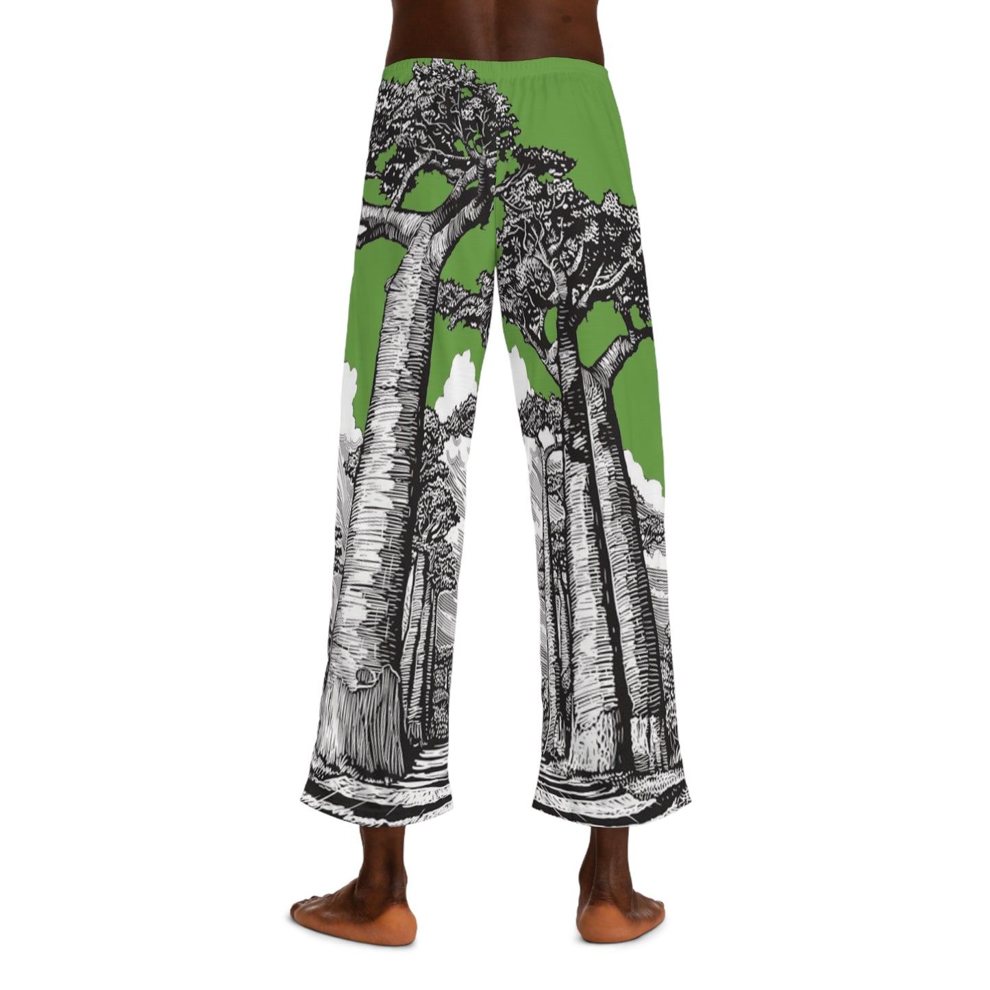 SOLSTICE Baobab green Men's Pajama Pants (AOP)