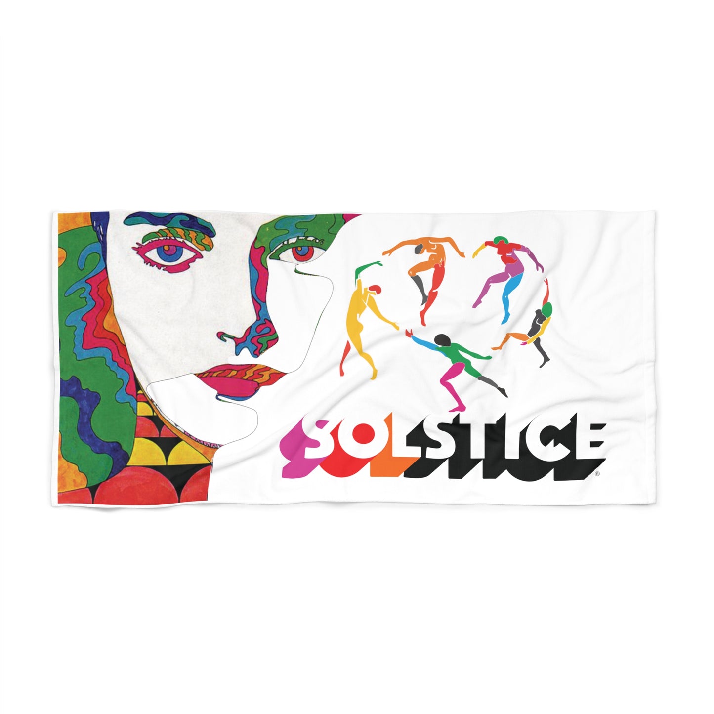 SOLSTICE POP ART white Beach Towel