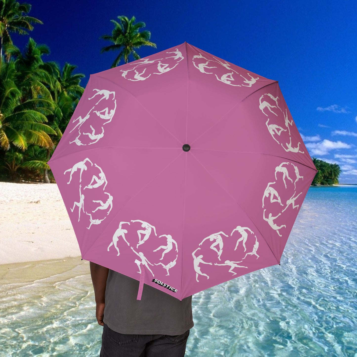 PINK SOLSTICE DANCE Semi-Automatic Foldable Umbrella