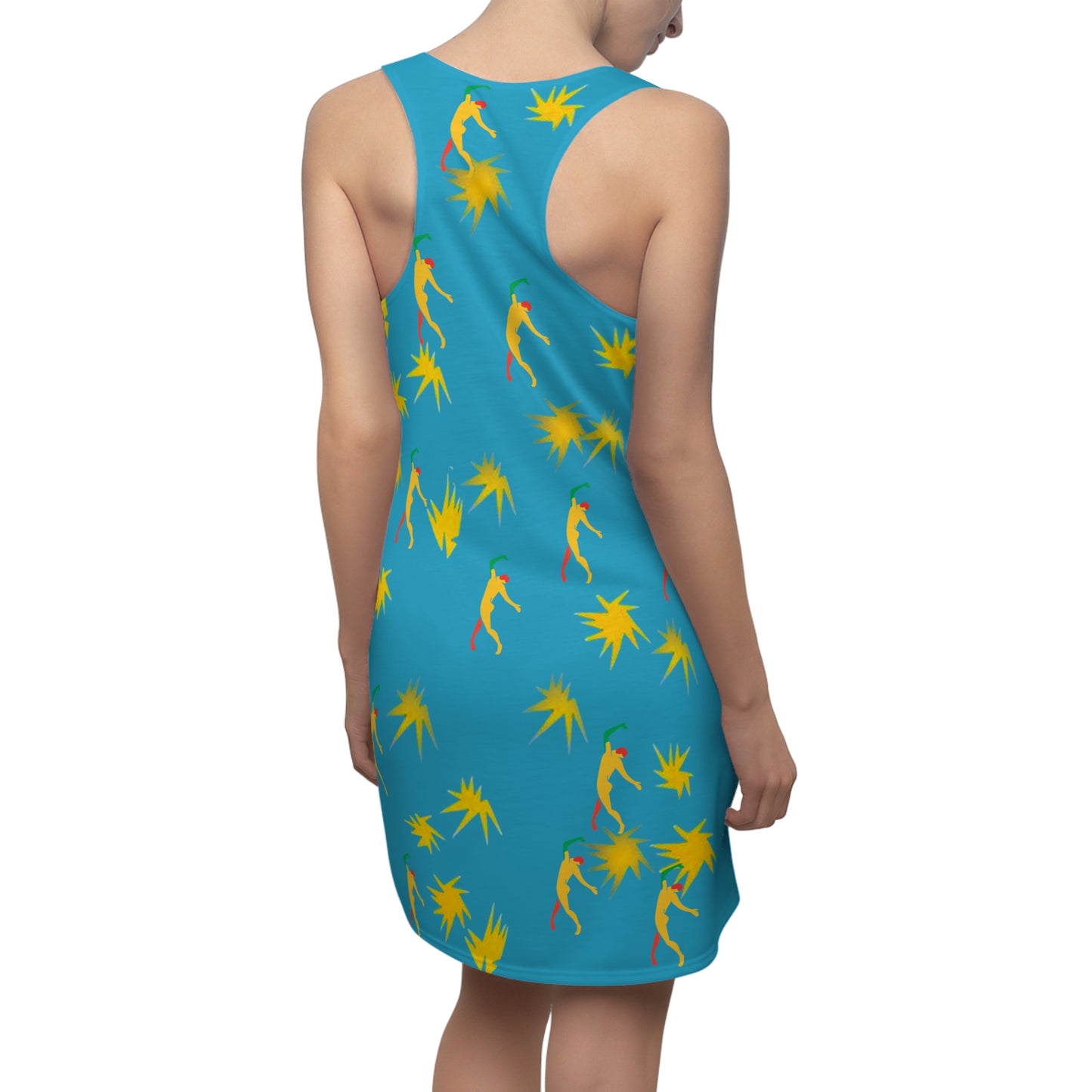 Women's Matisse Stars Cut & Sew Racerback Dress (AOP)