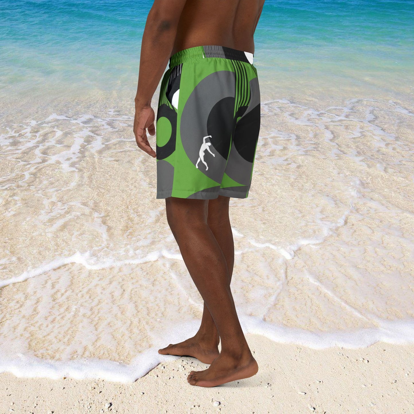 SOLSTICE Bauhaus Green Swim Shorts (AOP)