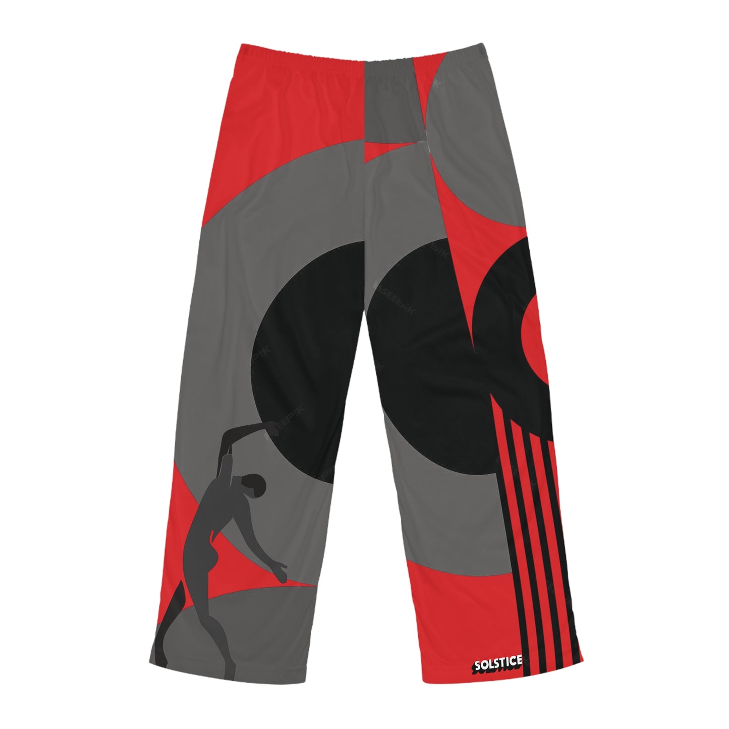 SOLSTICE Bauhaus Men's red Pajama Pants (AOP)