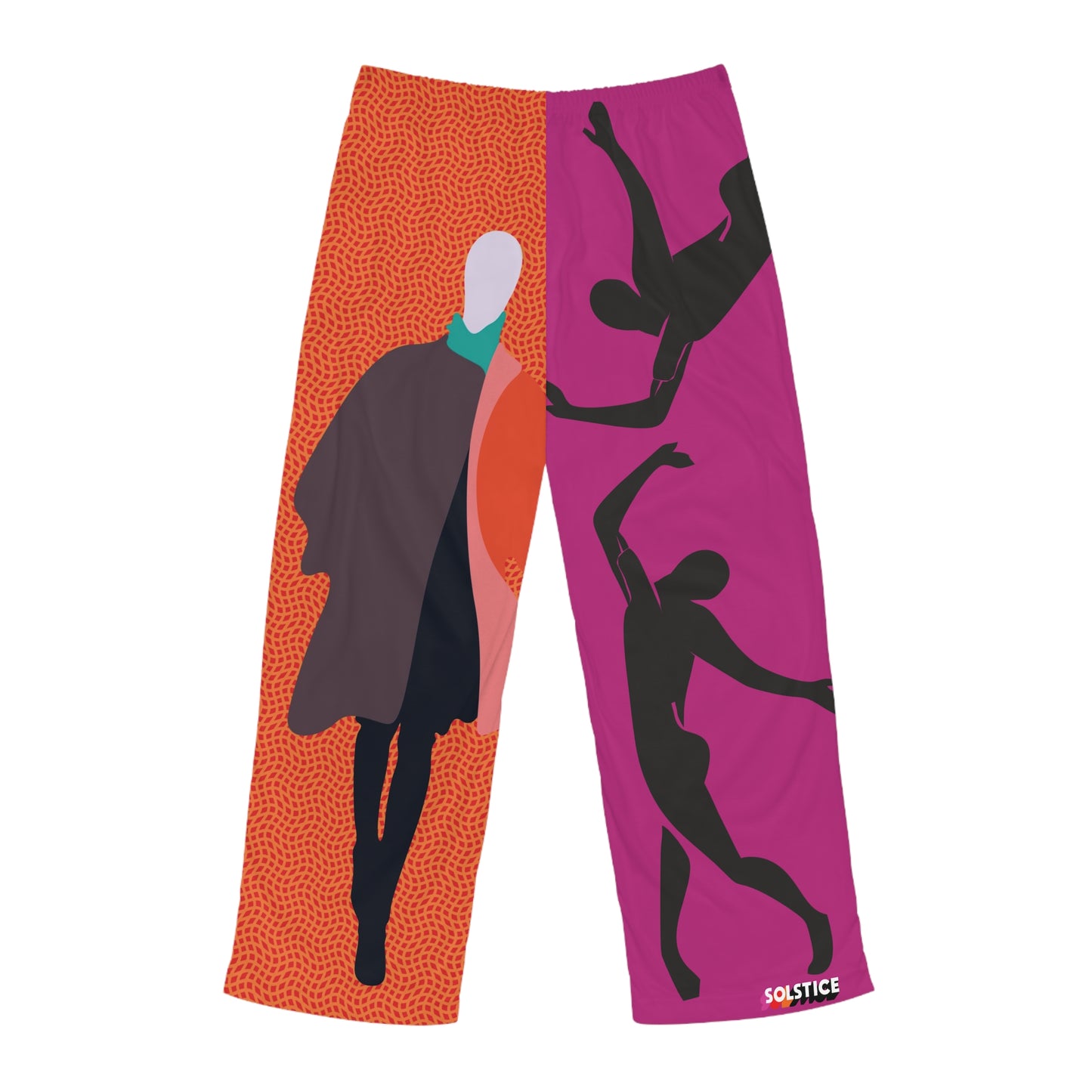 SOLSTICE Fashionist Pink Orange Men's Pajama Pants (AOP)