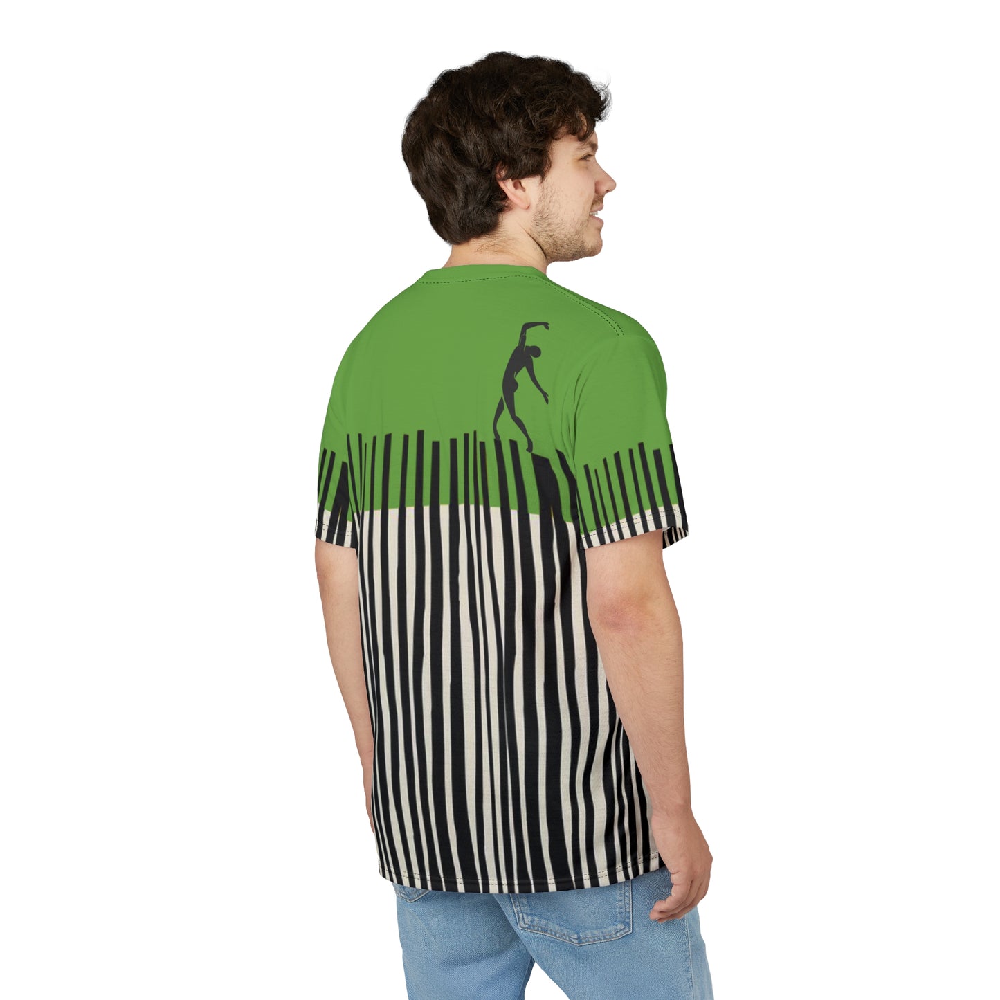 SOLSTICE Bamboo green Unisex Cut & Sew Tee (AOP)