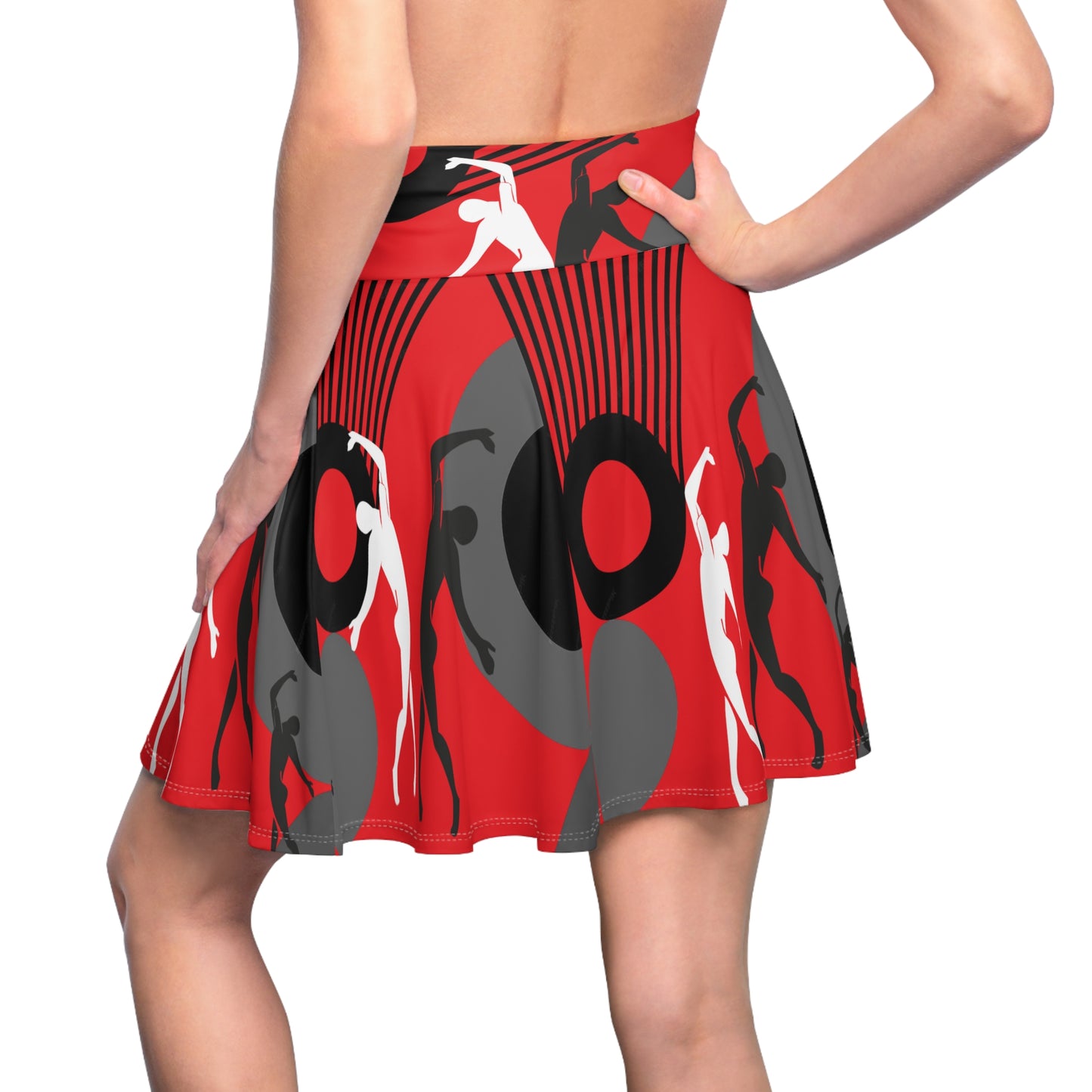 SOLSTICE Bauhaus Skater Red Skirt (AOP)