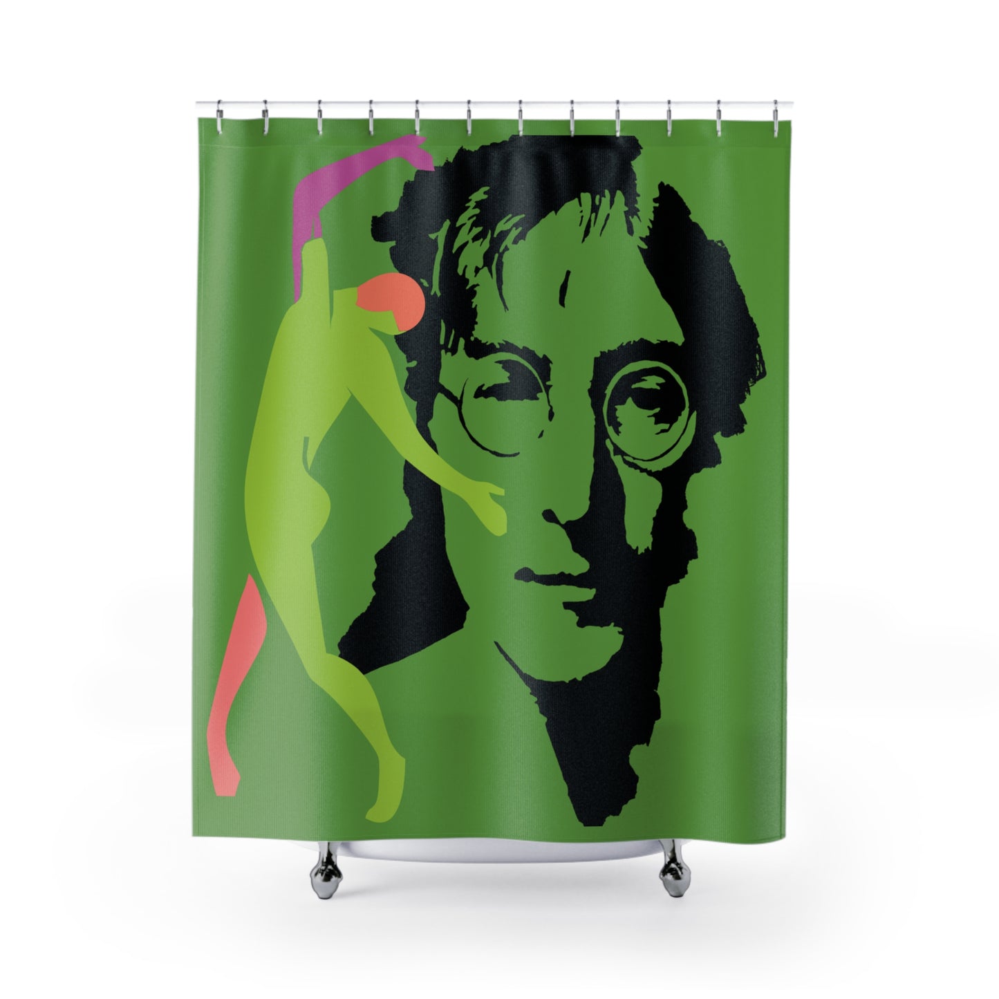 SOLSTICE Lennon Shower Curtain green 6