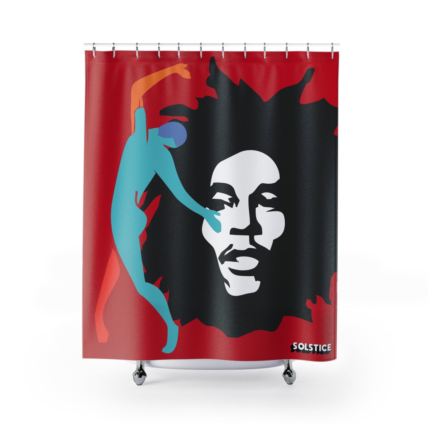 SOLSTICE Hendrix Red Shower Curtain 7