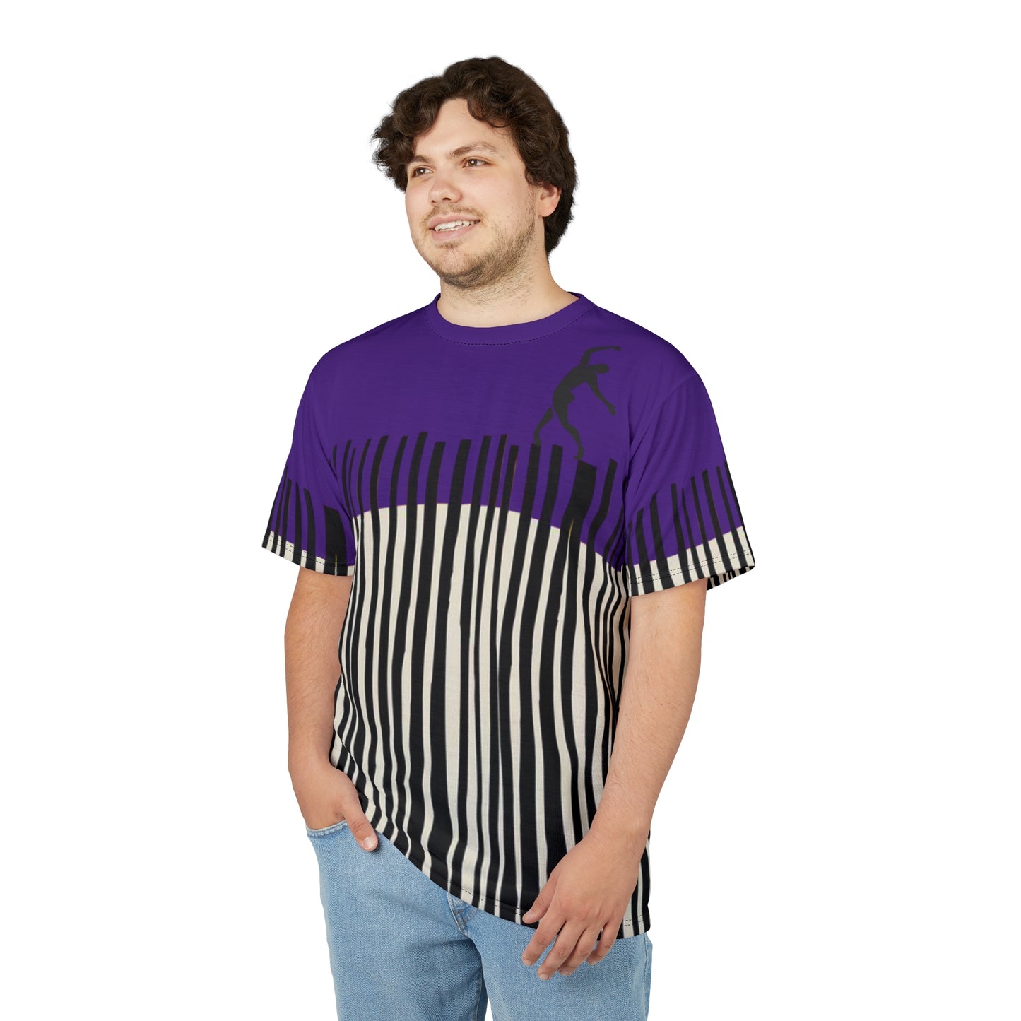 SOLSTICE Bamboo purple Unisex Cut & Sew Tee (AOP)
