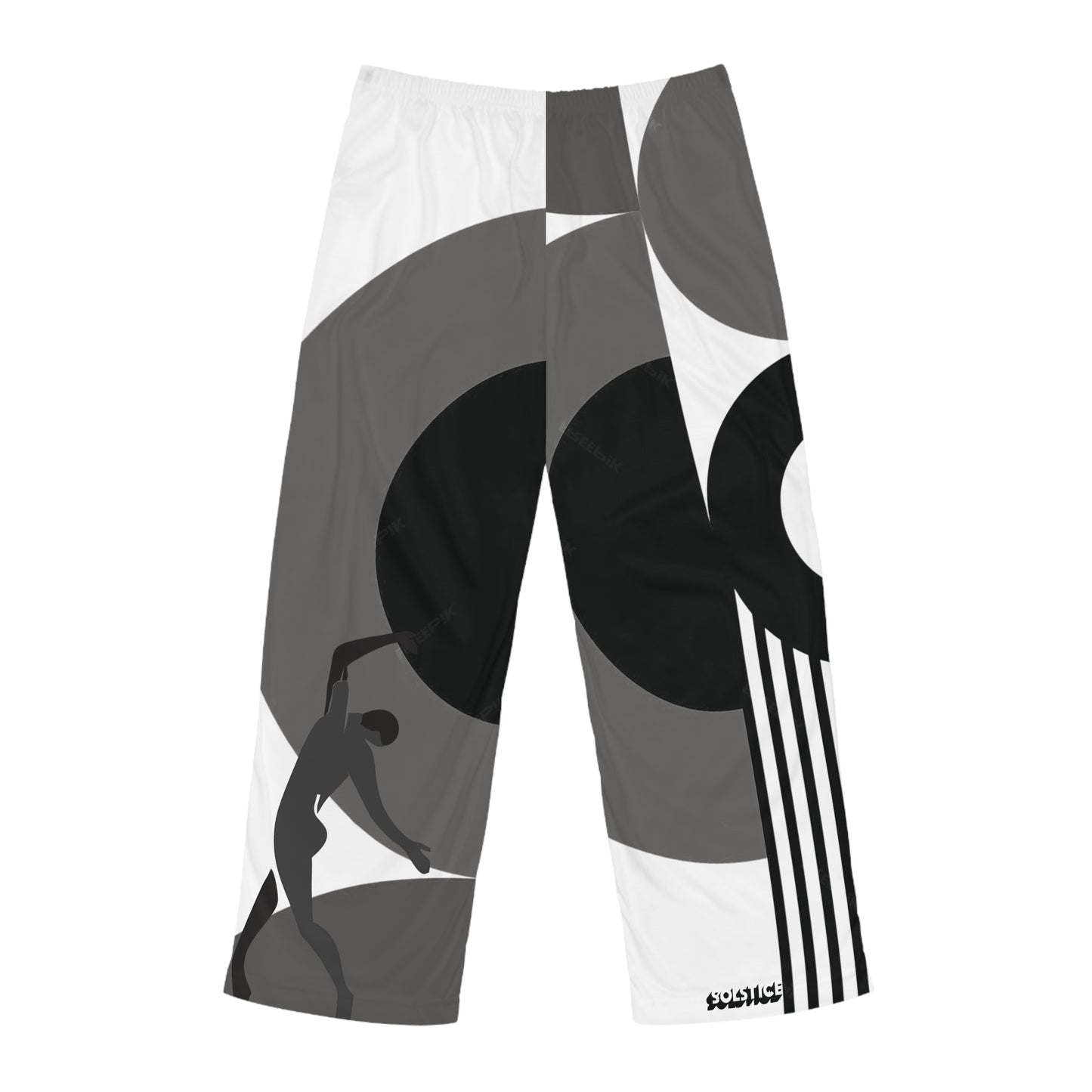 SOLSTICE Bauhaus Men's BW Pajama Pants (AOP)