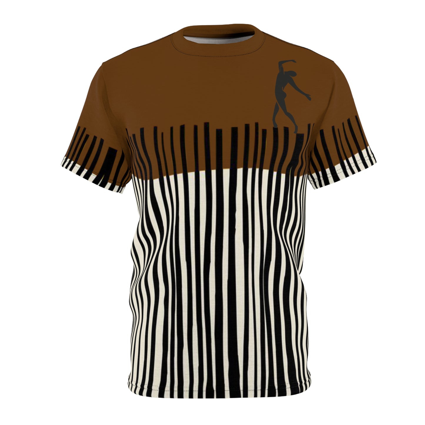 SOLSTICE Bamboo brown Unisex Cut & Sew Tee (AOP)