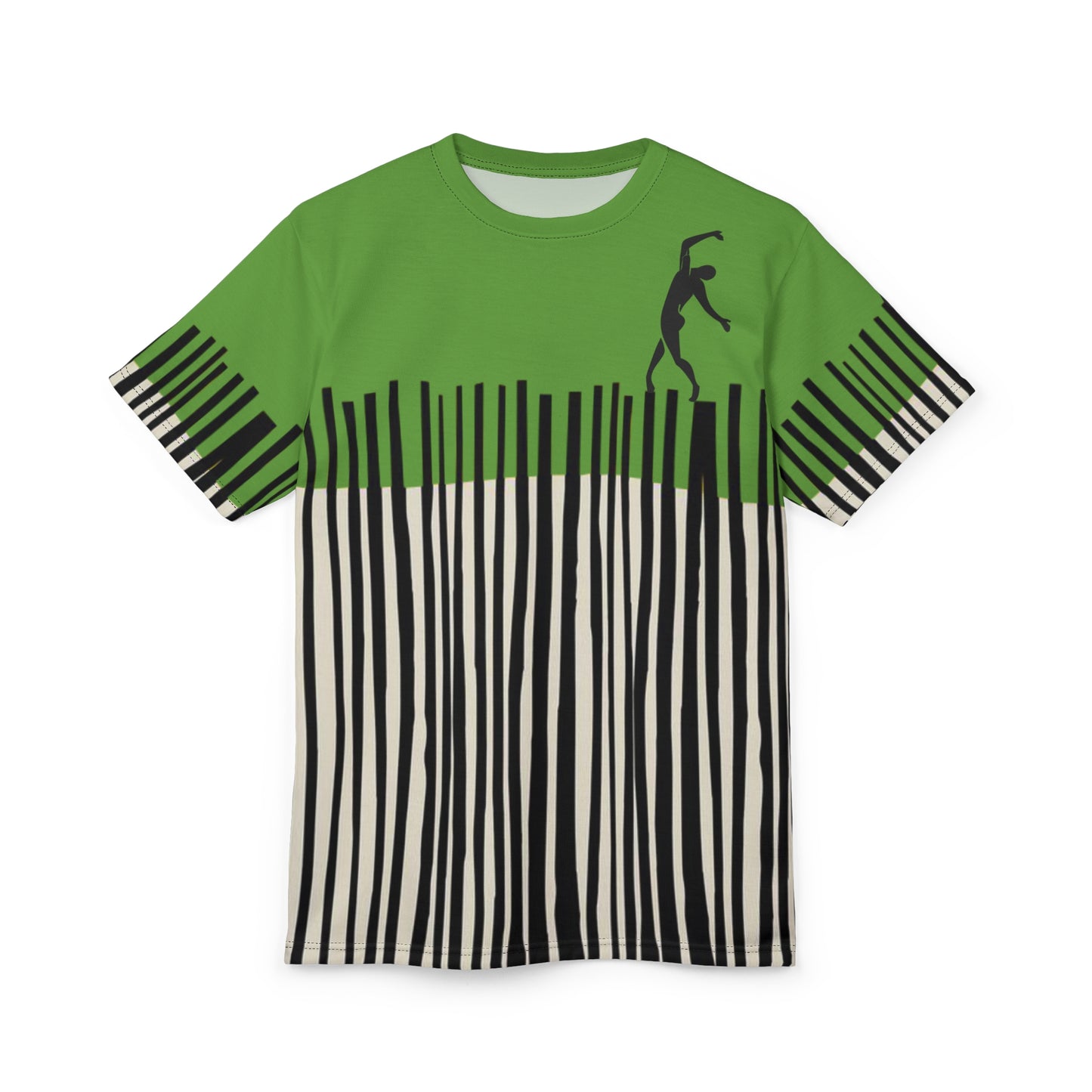 SOLSTICE Bamboo green Unisex Cut & Sew Tee (AOP)