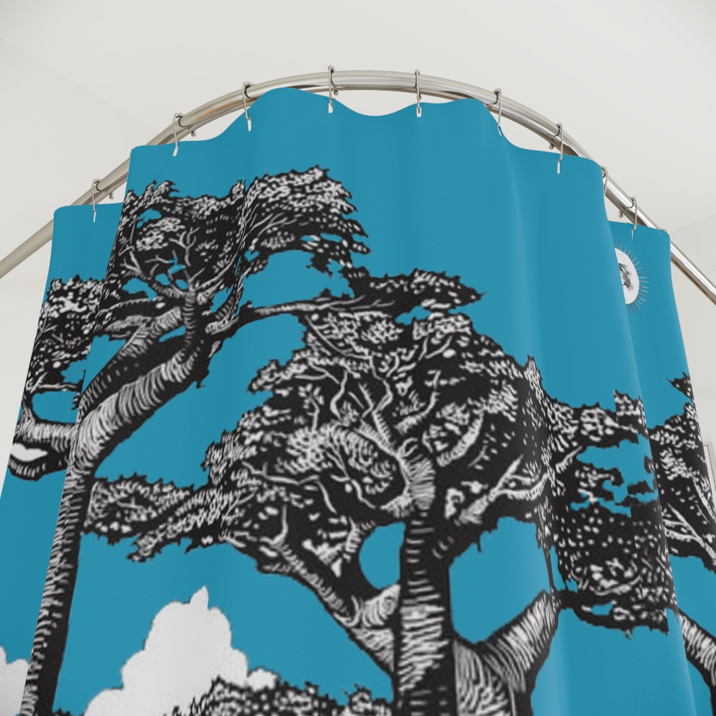 SOLSTICE Shower Curtain BAOBABS turquoise