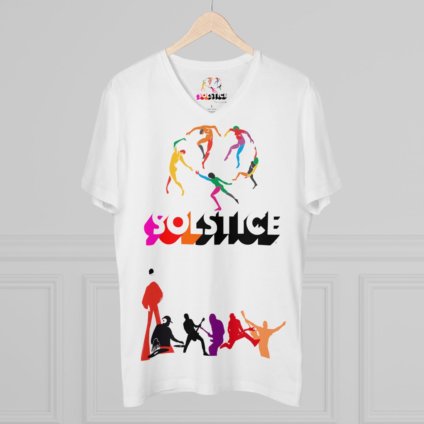 Solstice Dance Men’s Presenter V-neck white Organic 3