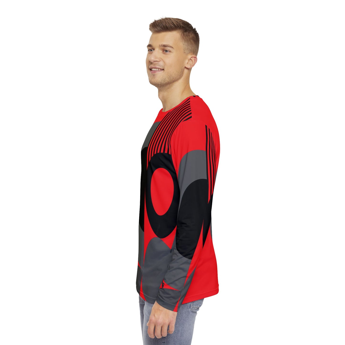 SOLSTICE BAUHAUS Long Sleeve Shirt red (AOP)