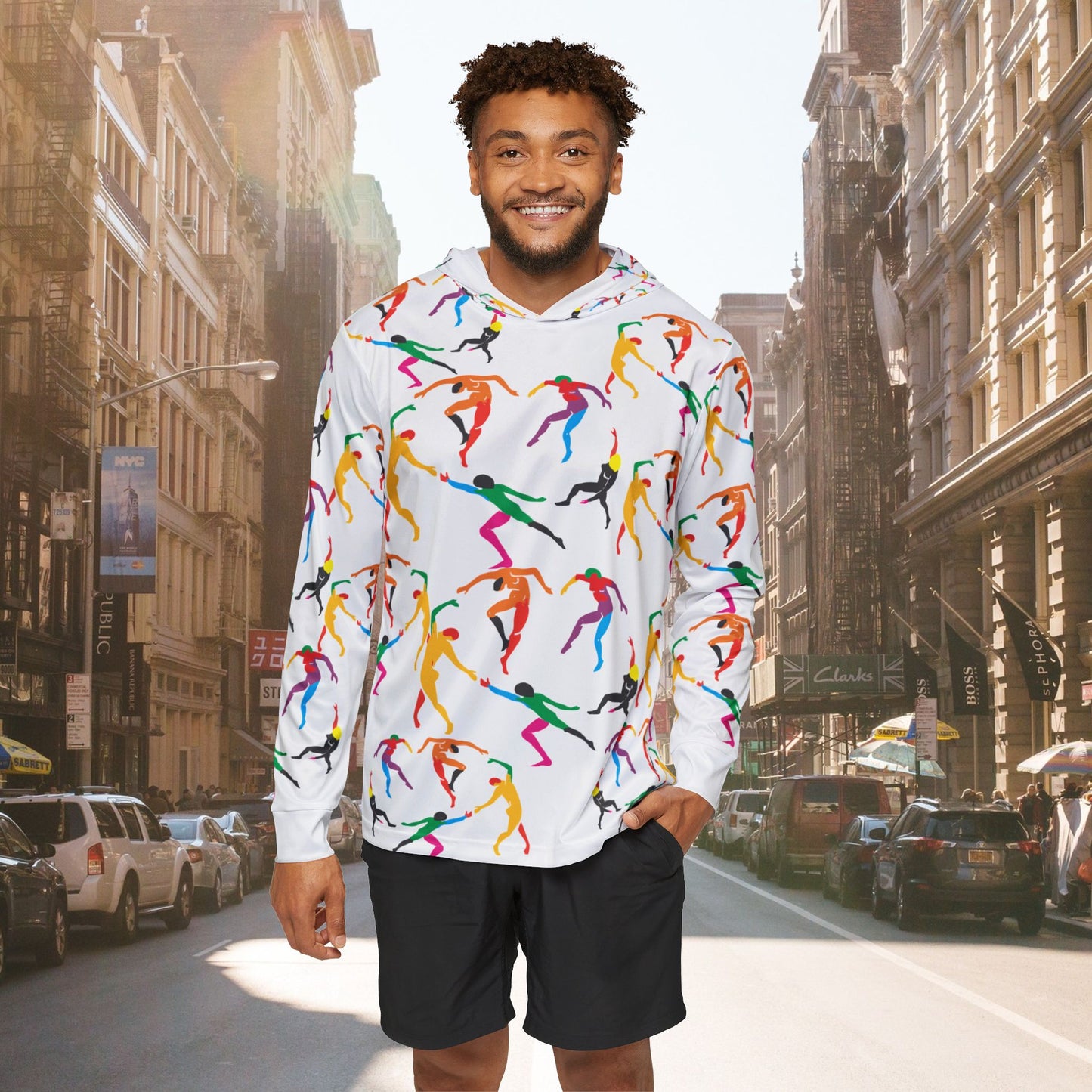 Men's SOLSTICE DANCE Sports white Warmup Hoodie (AOP)