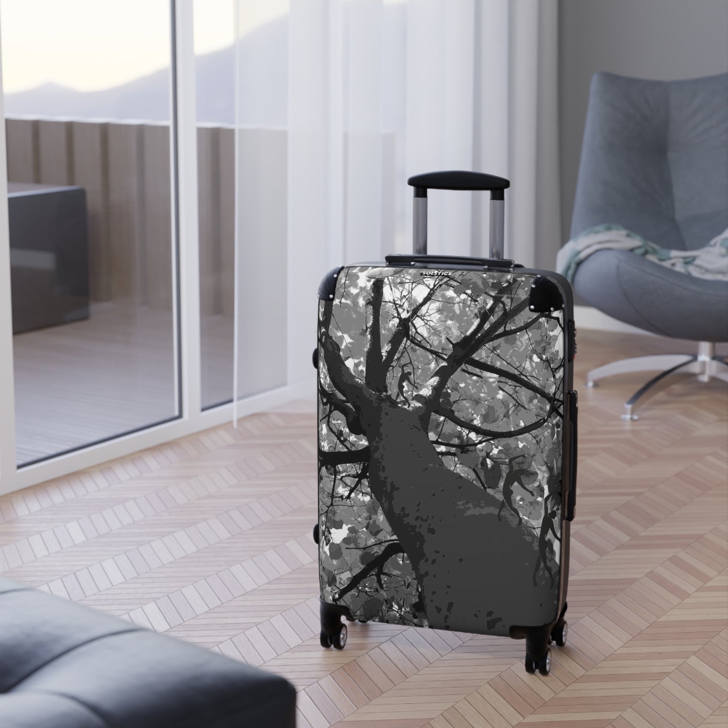 SOLSTICE BlueTree BW with dancers Suitcase