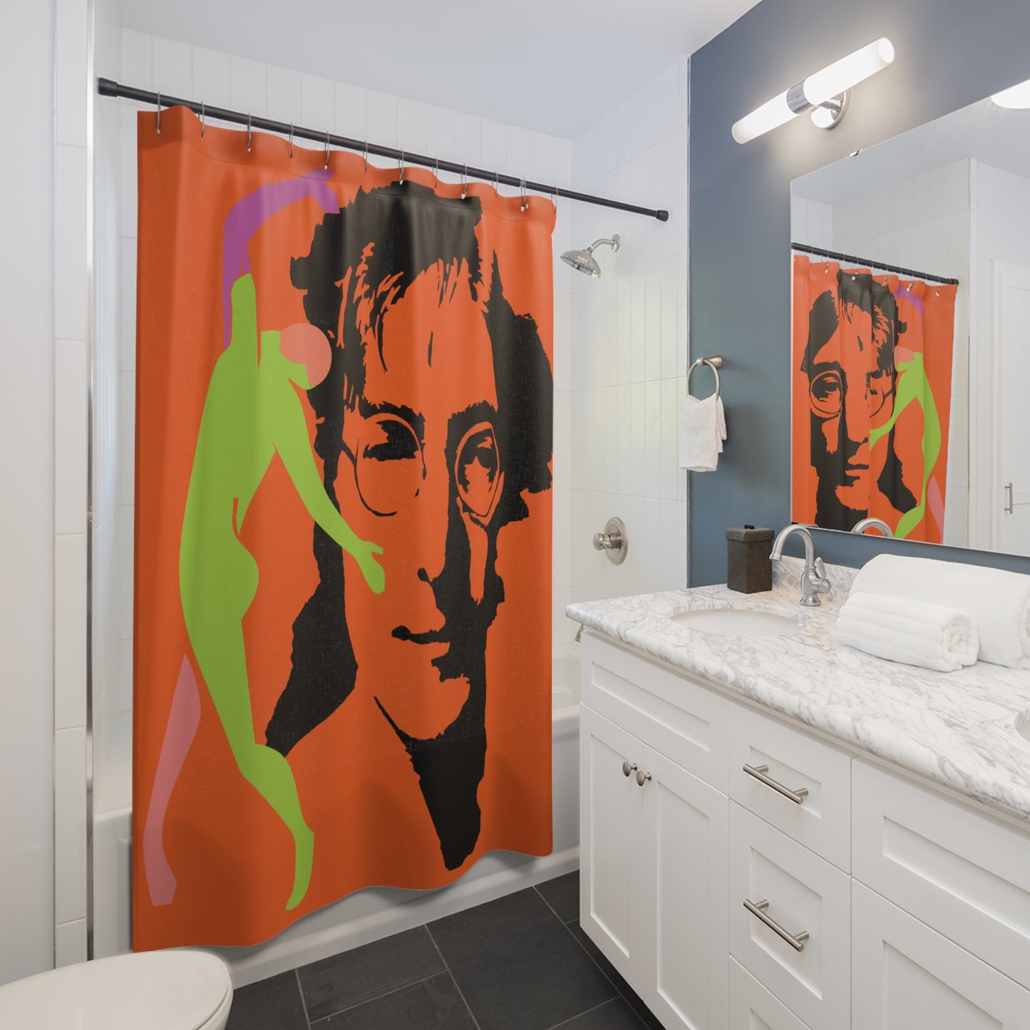 SOLSTICE Lennon Shower Curtain 6