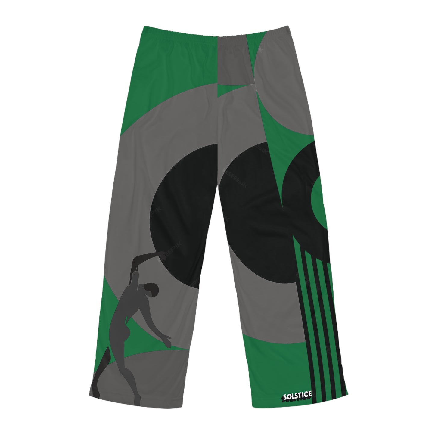 SOLSTICE Bauhaus Men's dark green Pajama Pants (AOP)