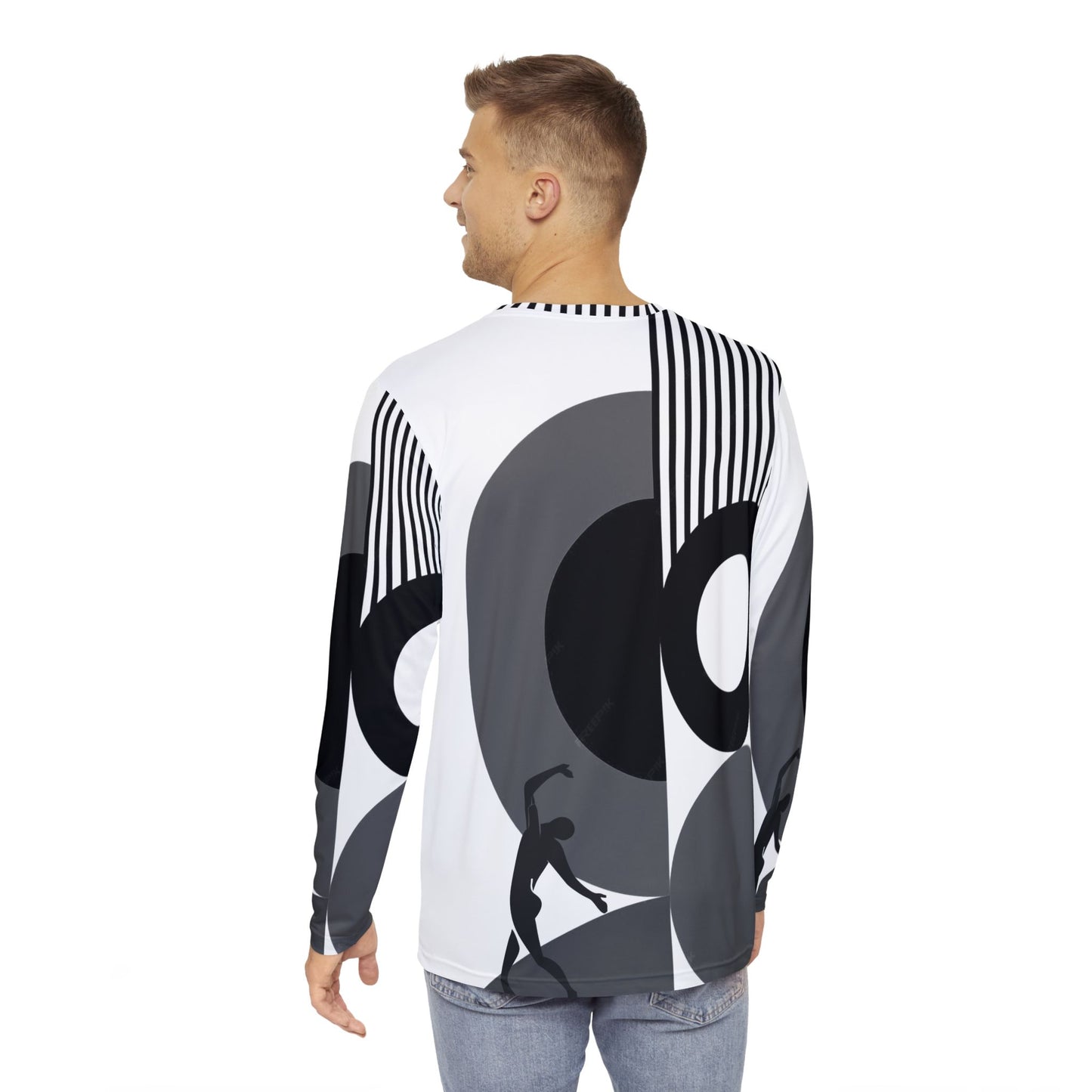 Men's SOLSTICE BAUHAUS Long Sleeve Shirt white (AOP)