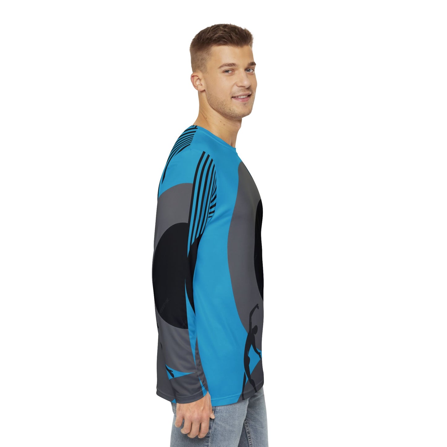 SOLSTICE BAUHAUS Long Sleeve Shirt turquoise (AOP)
