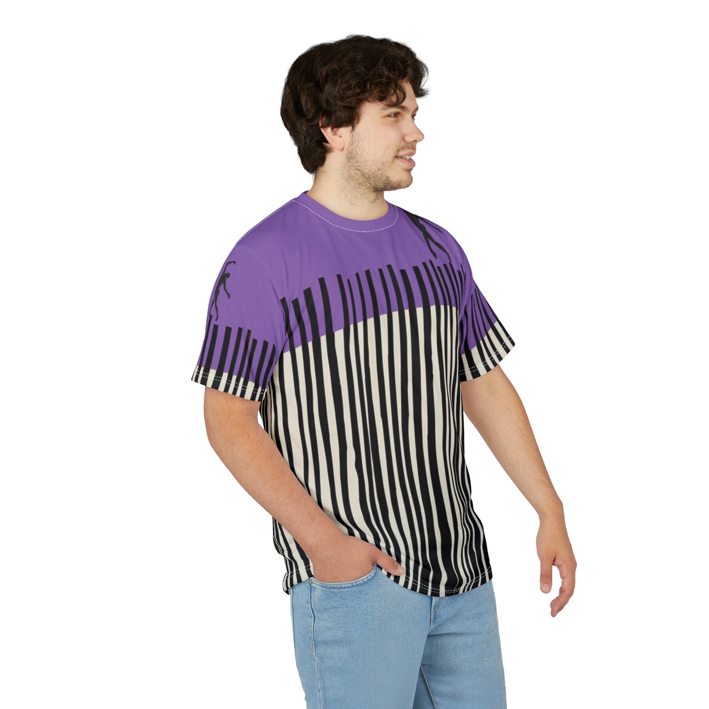 SOLSTICE Bamboo Unisex light purple Cut & Sew Tee (AOP)