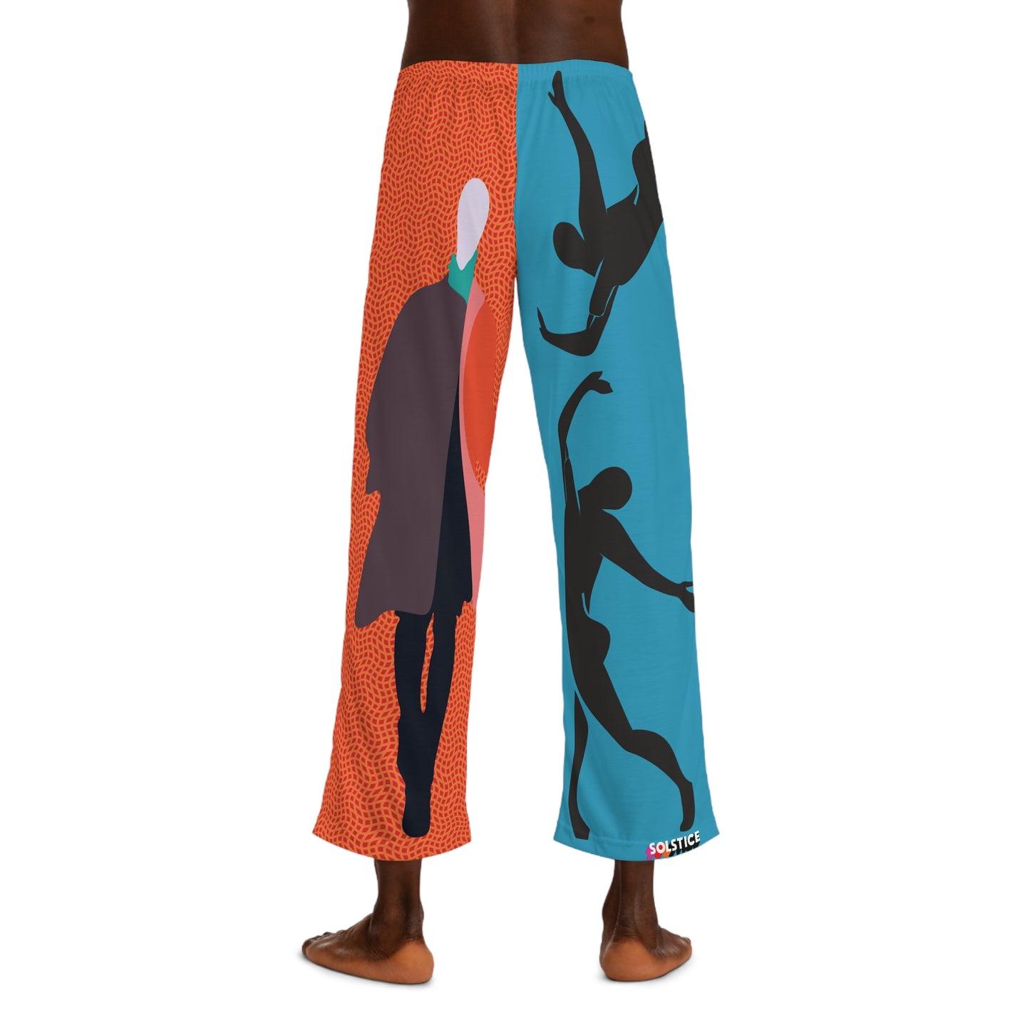 SOLSTICE Fashionist turquoise orange Men's Pajama Pants (AOP)