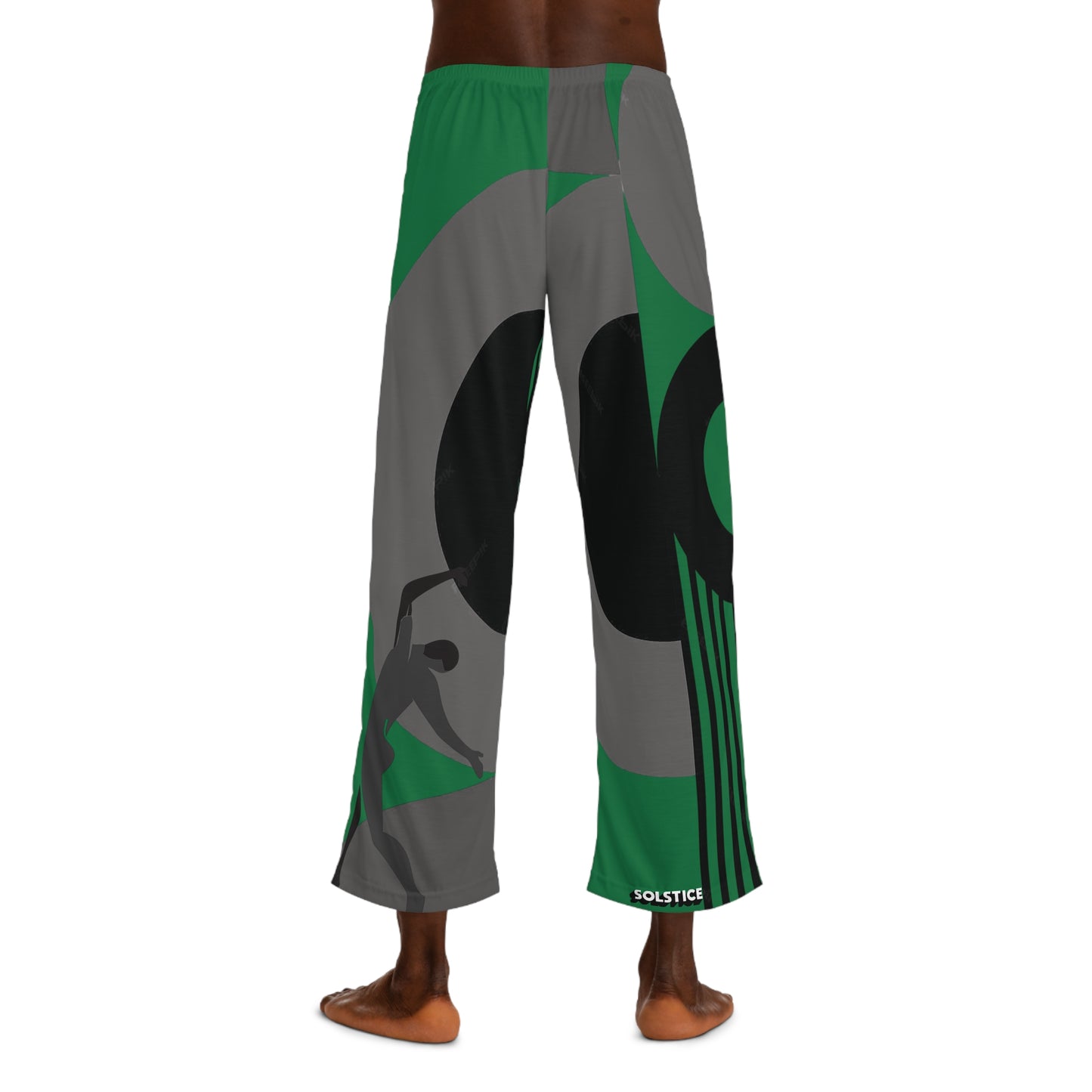 SOLSTICE Bauhaus Men's dark green Pajama Pants (AOP)