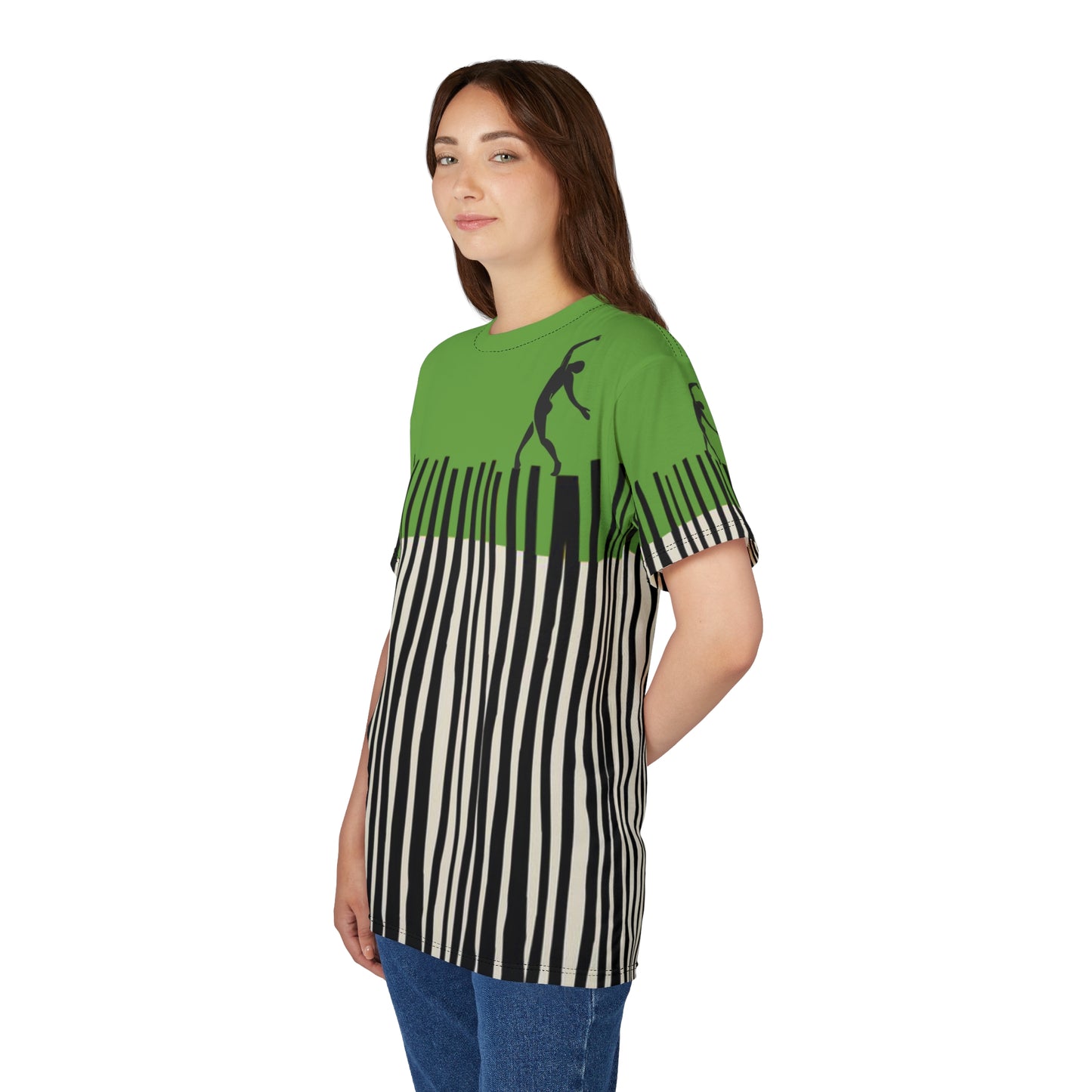 SOLSTICE Bamboo green Unisex Cut & Sew Tee (AOP)