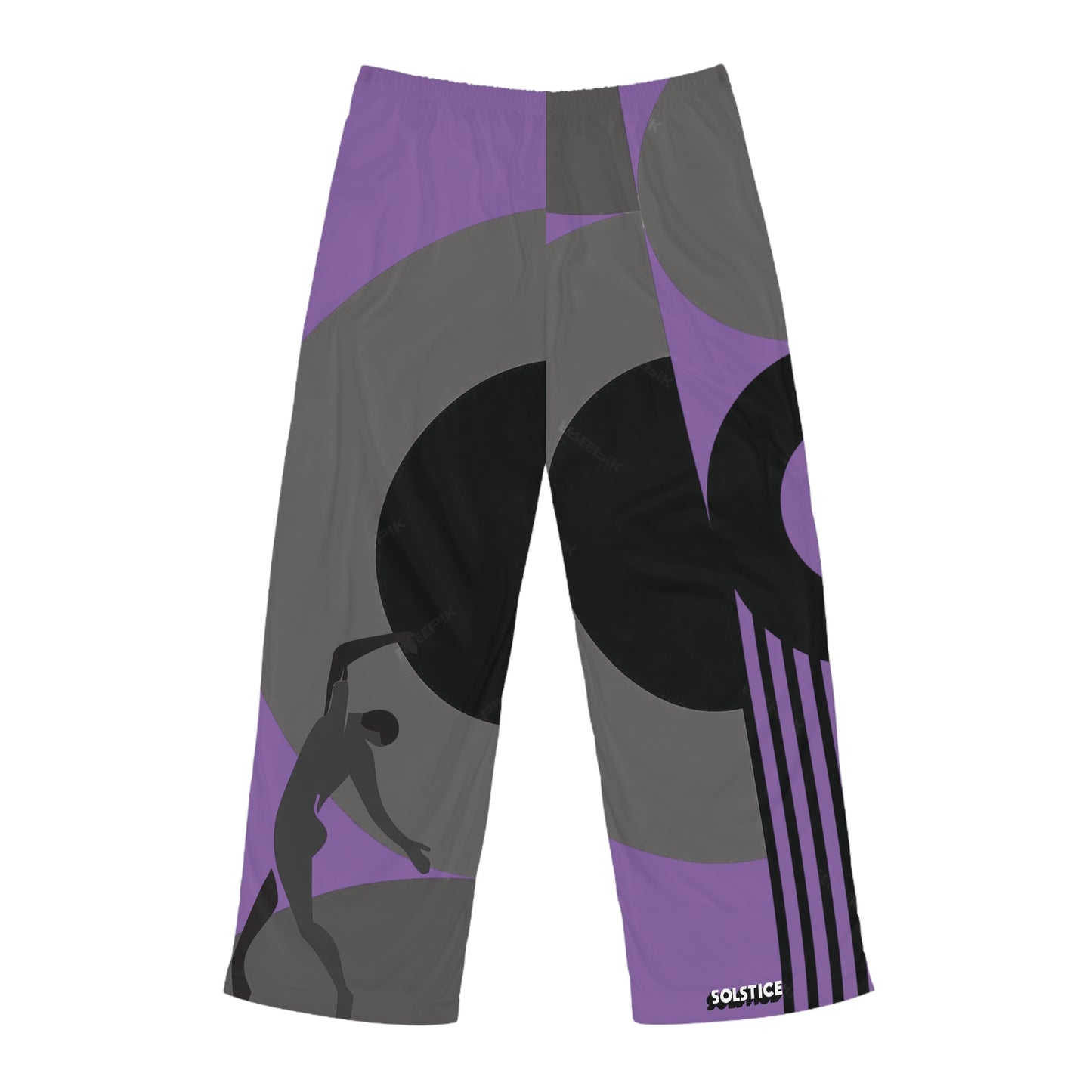 SOLSTICE Bauhaus Men's light purple Pajama Pants (AOP)