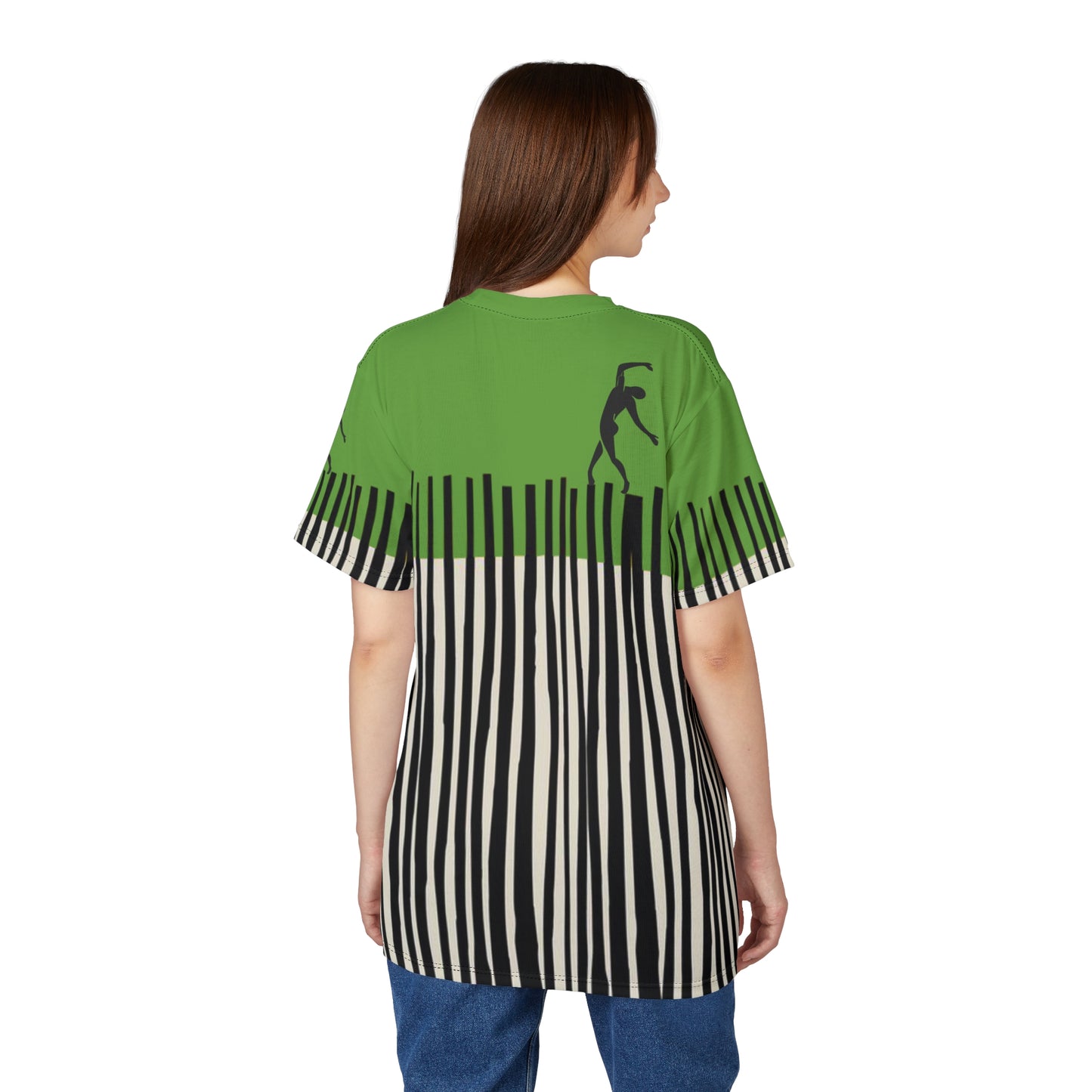 SOLSTICE Bamboo green Unisex Cut & Sew Tee (AOP)