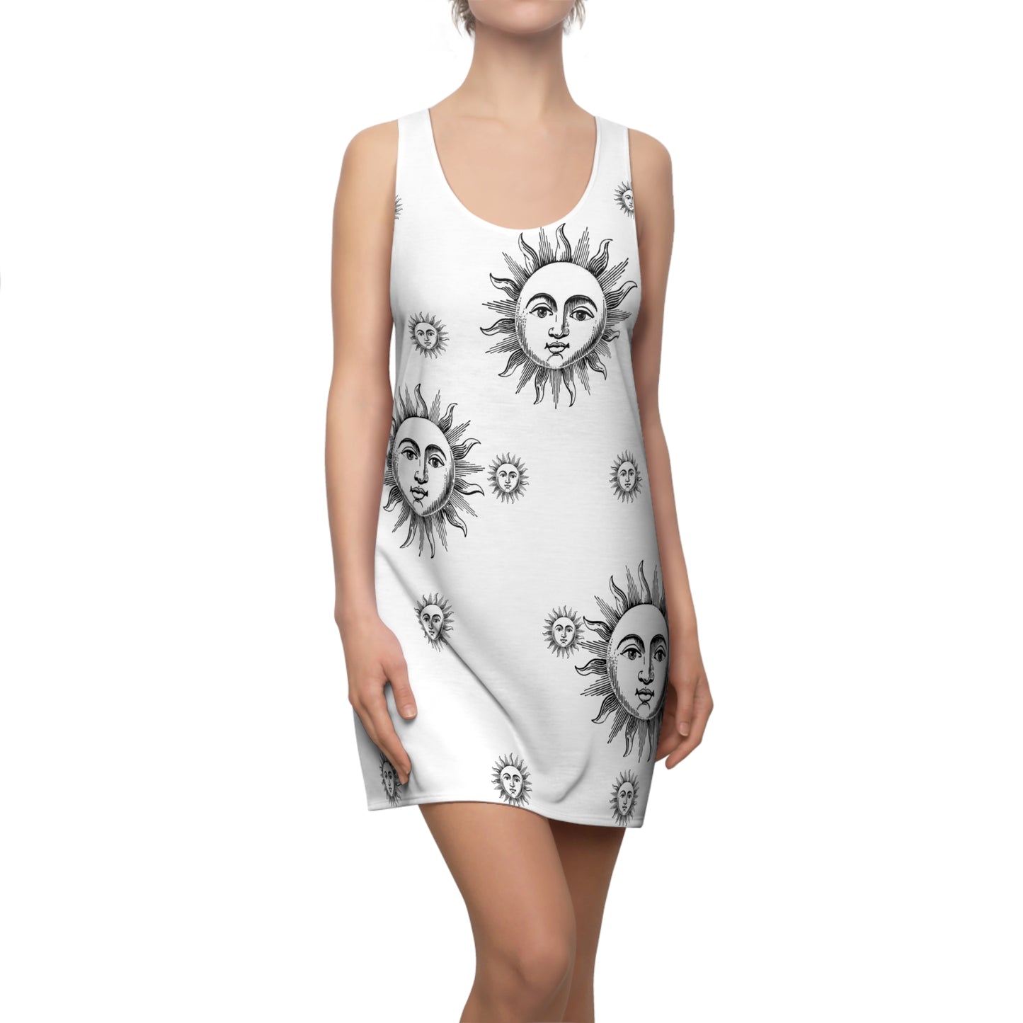Women's Solstice Sun W Cut & Sew Racerback Dress (AOP)