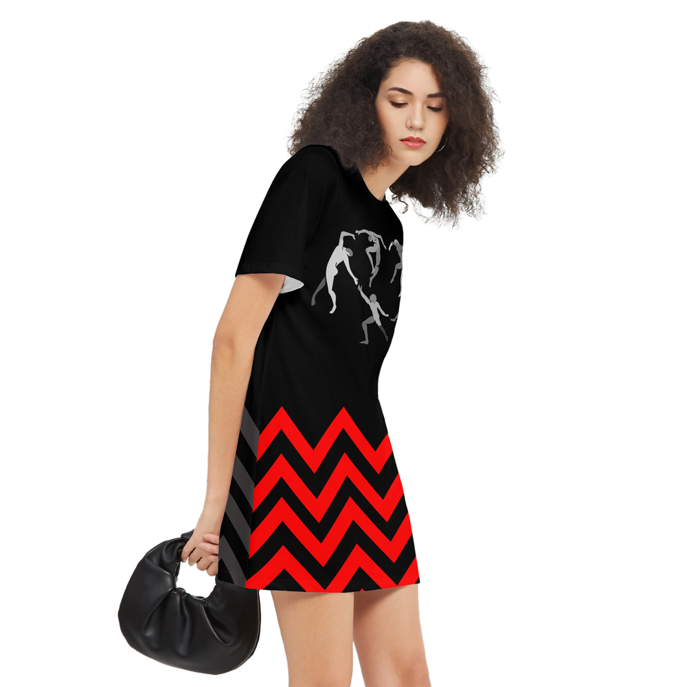 Women's SOLSTICE Short-Sleeve T-Shirt Dress-Heavyweight 225g