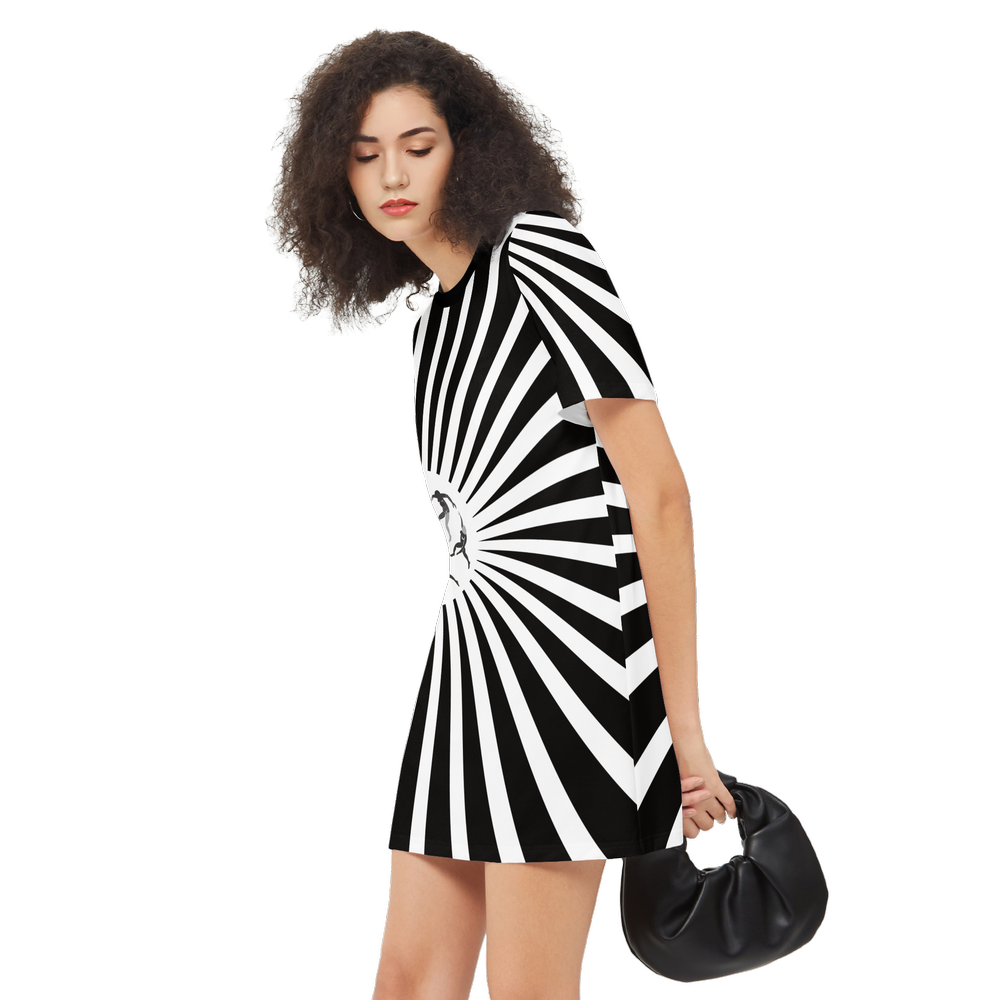 Women's Short-Sleeve T-Shirt Dress-Heavyweight 225g s