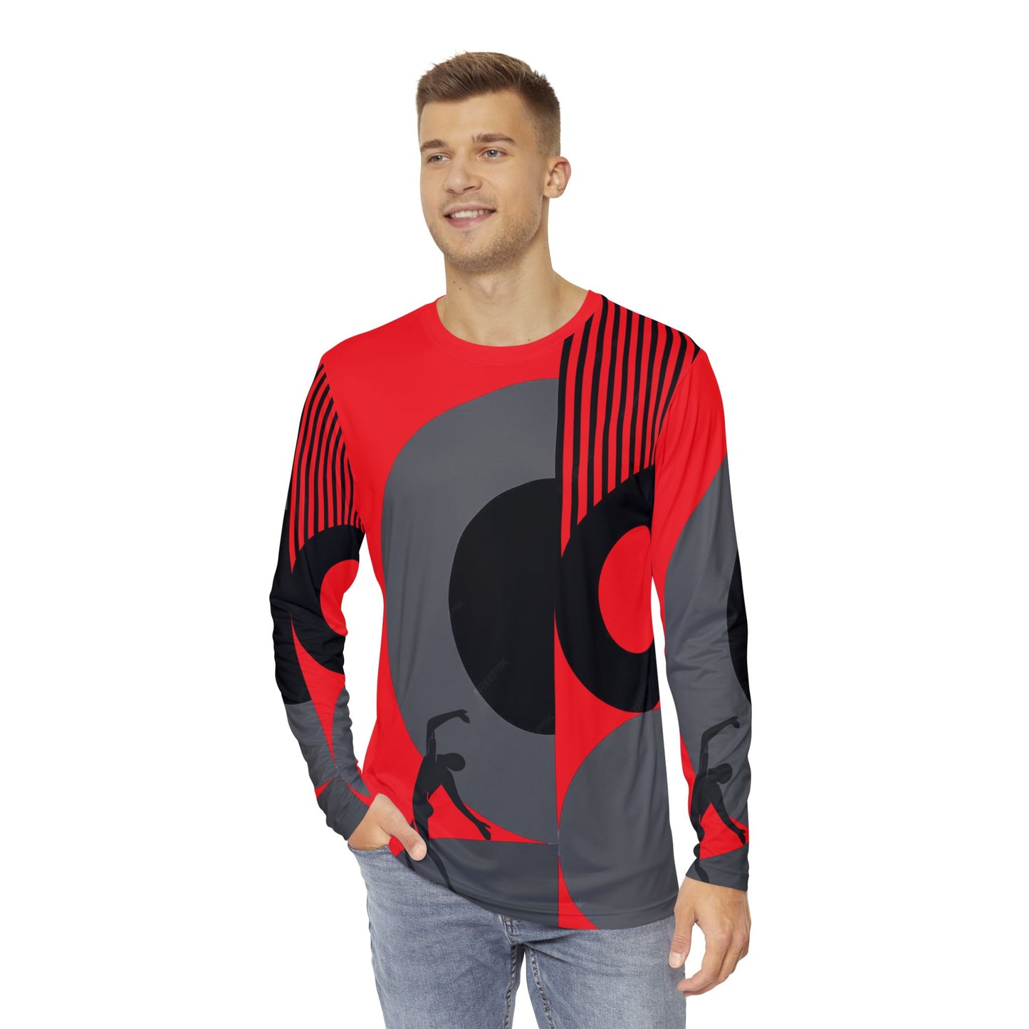 SOLSTICE Wake Up red Long Sleeve Shirt (AOP)