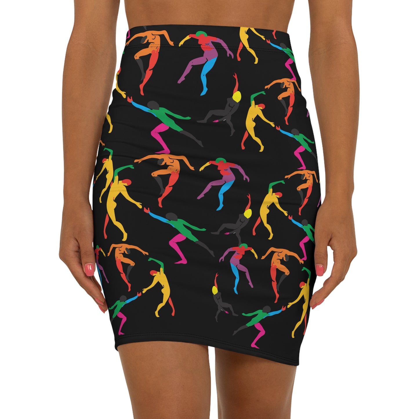Women's Mid-Waist Pencil Skirt (AOP)