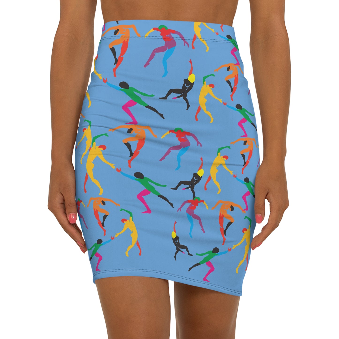 Women's Mid-Waist Pencil Skirt (AOP)