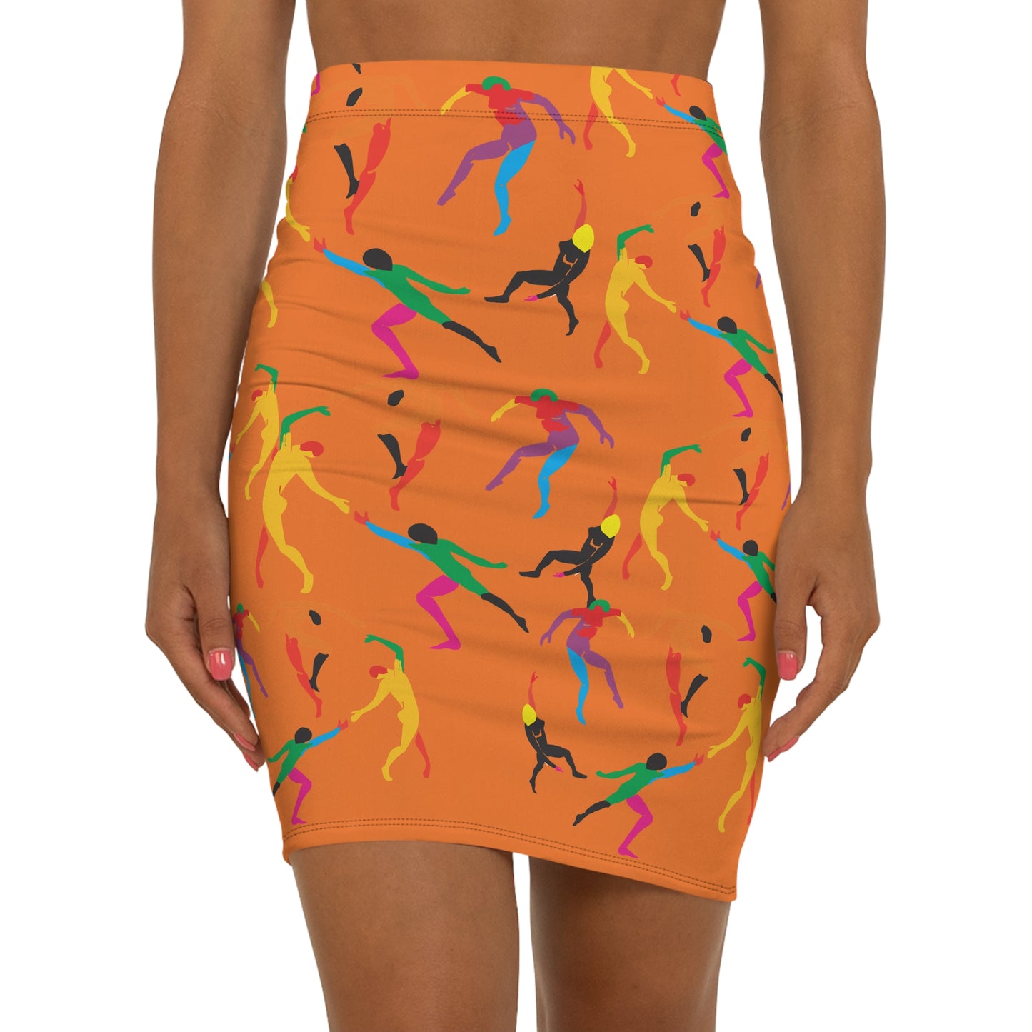 Women's Mid-Waist Pencil Skirt (AOP)