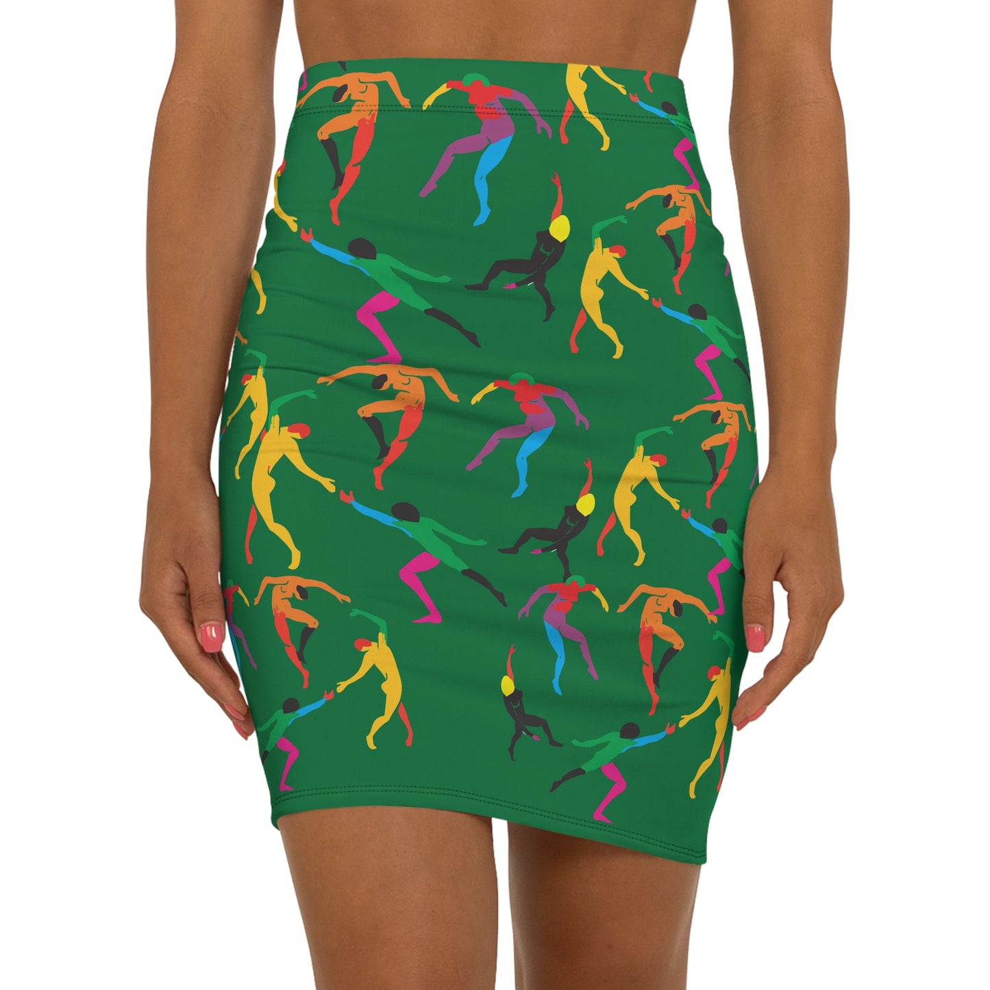 Women's Mid-Waist Pencil Skirt (AOP)