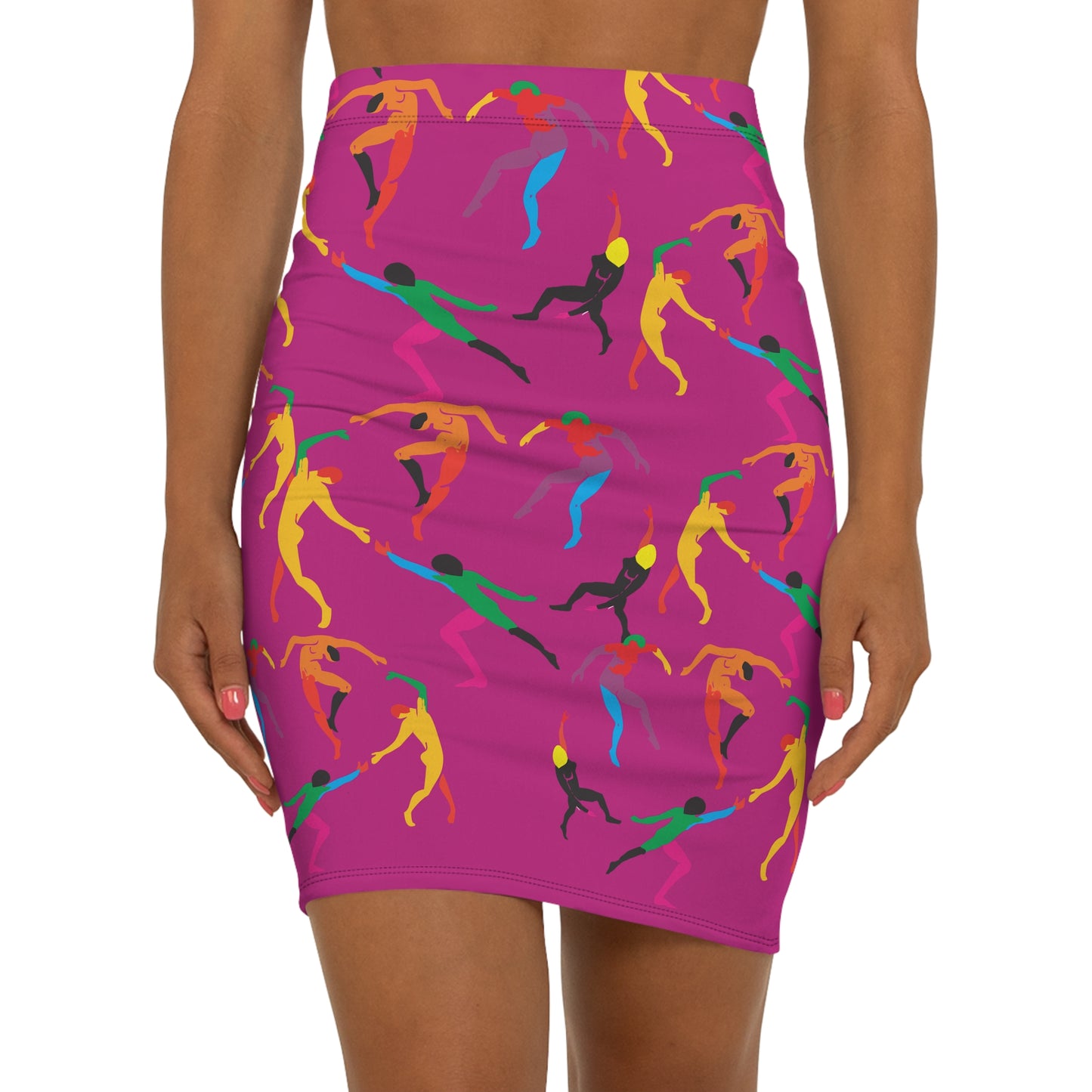 Women's Mid-Waist Pencil Skirt (AOP)