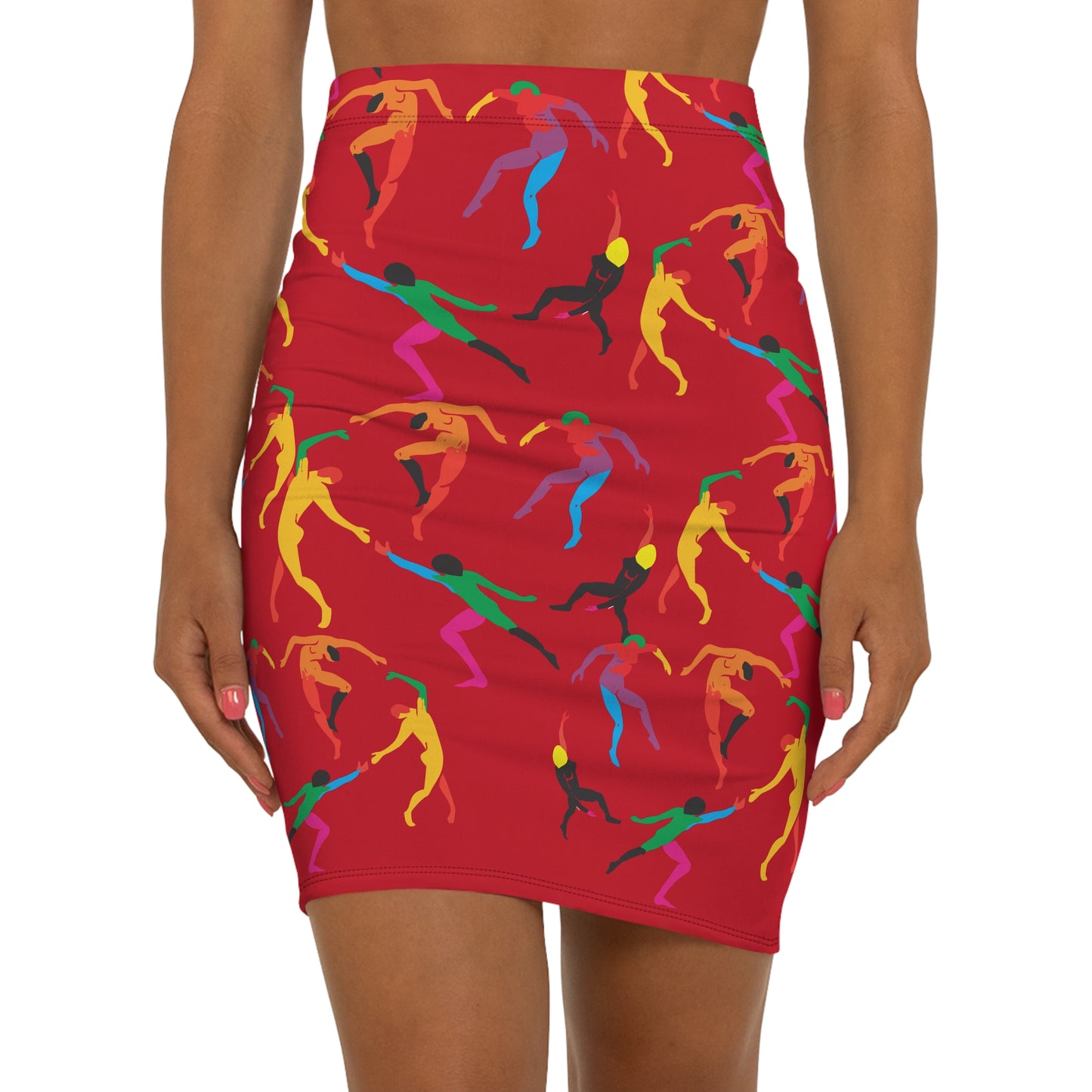Women's Mid-Waist Pencil Skirt (AOP)