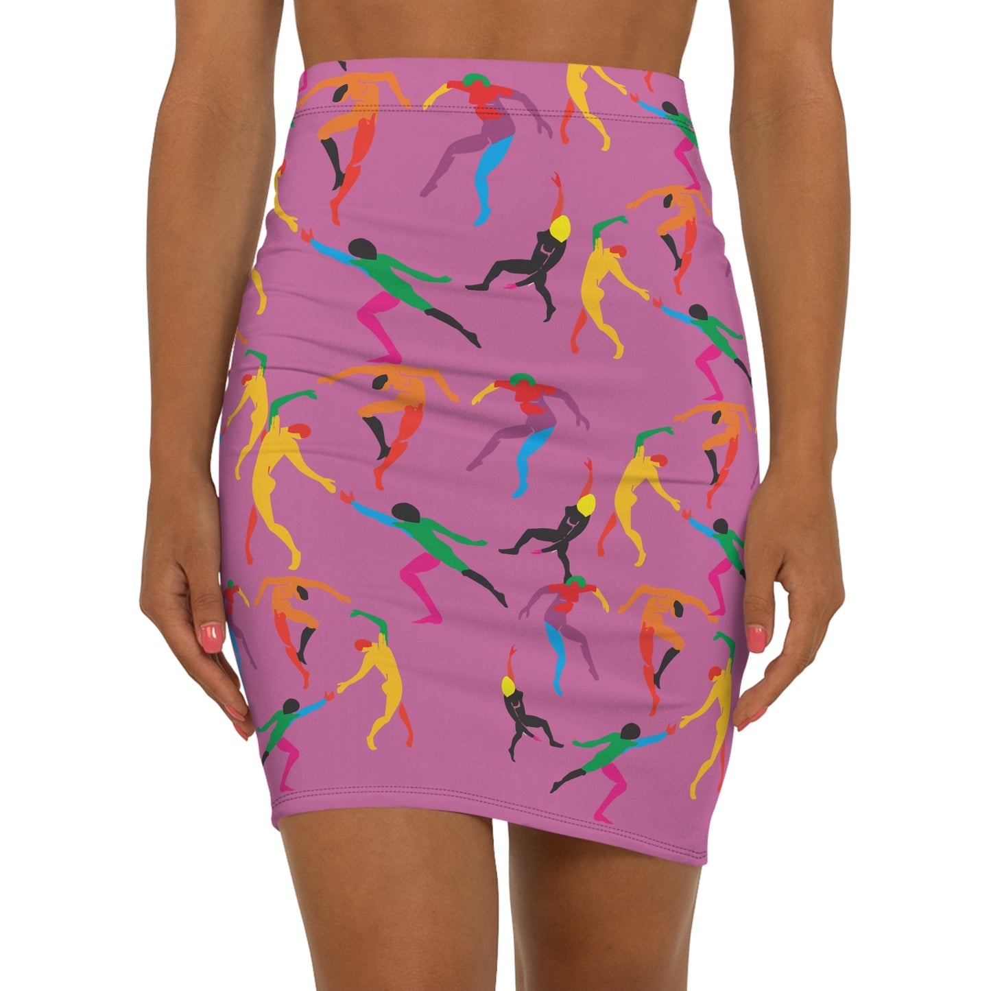 Women's Mid-Waist Pencil Skirt (AOP)