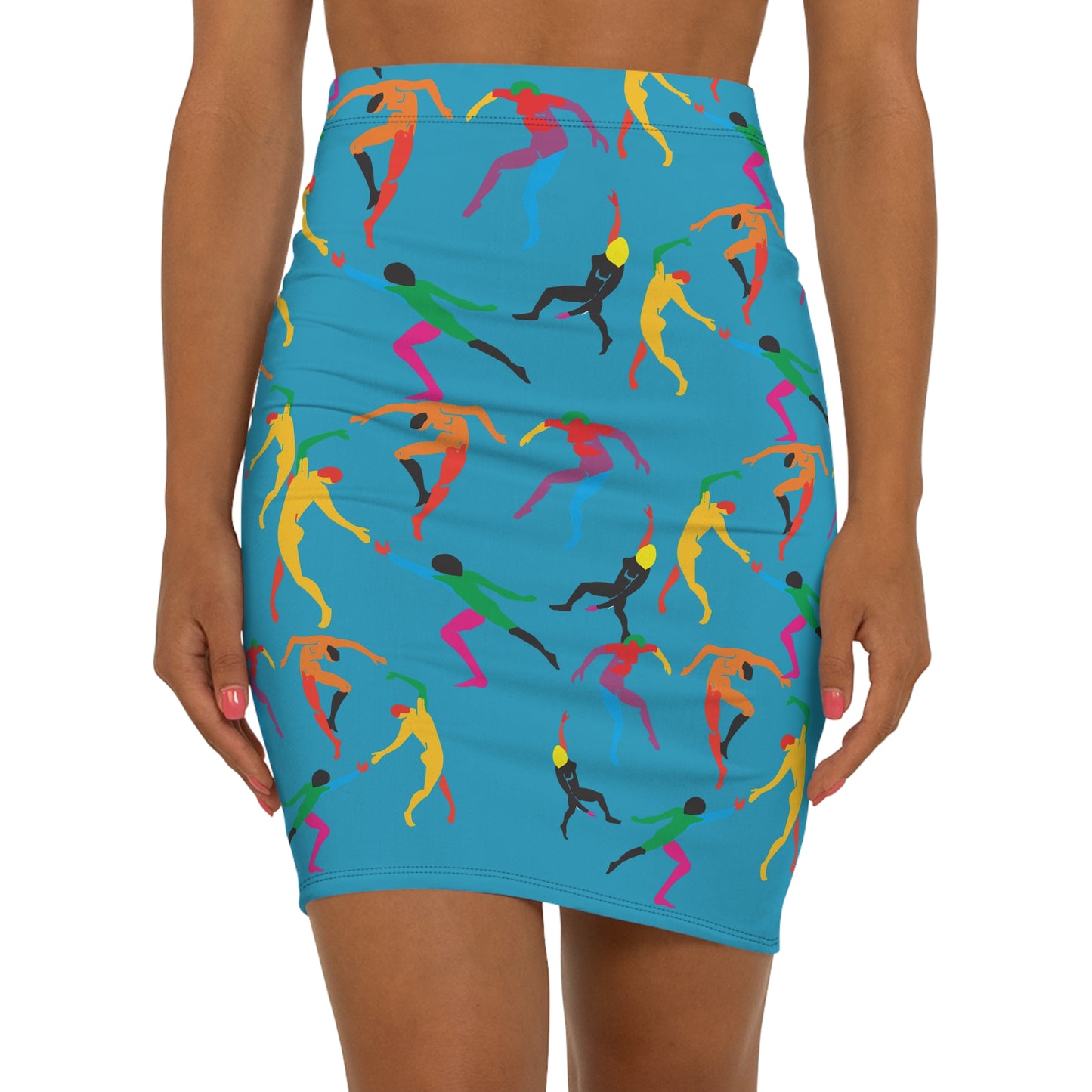 Women's Mid-Waist Pencil Skirt (AOP)