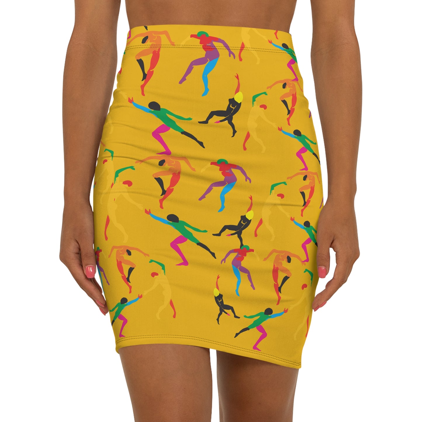Women's Mid-Waist Pencil Skirt (AOP)