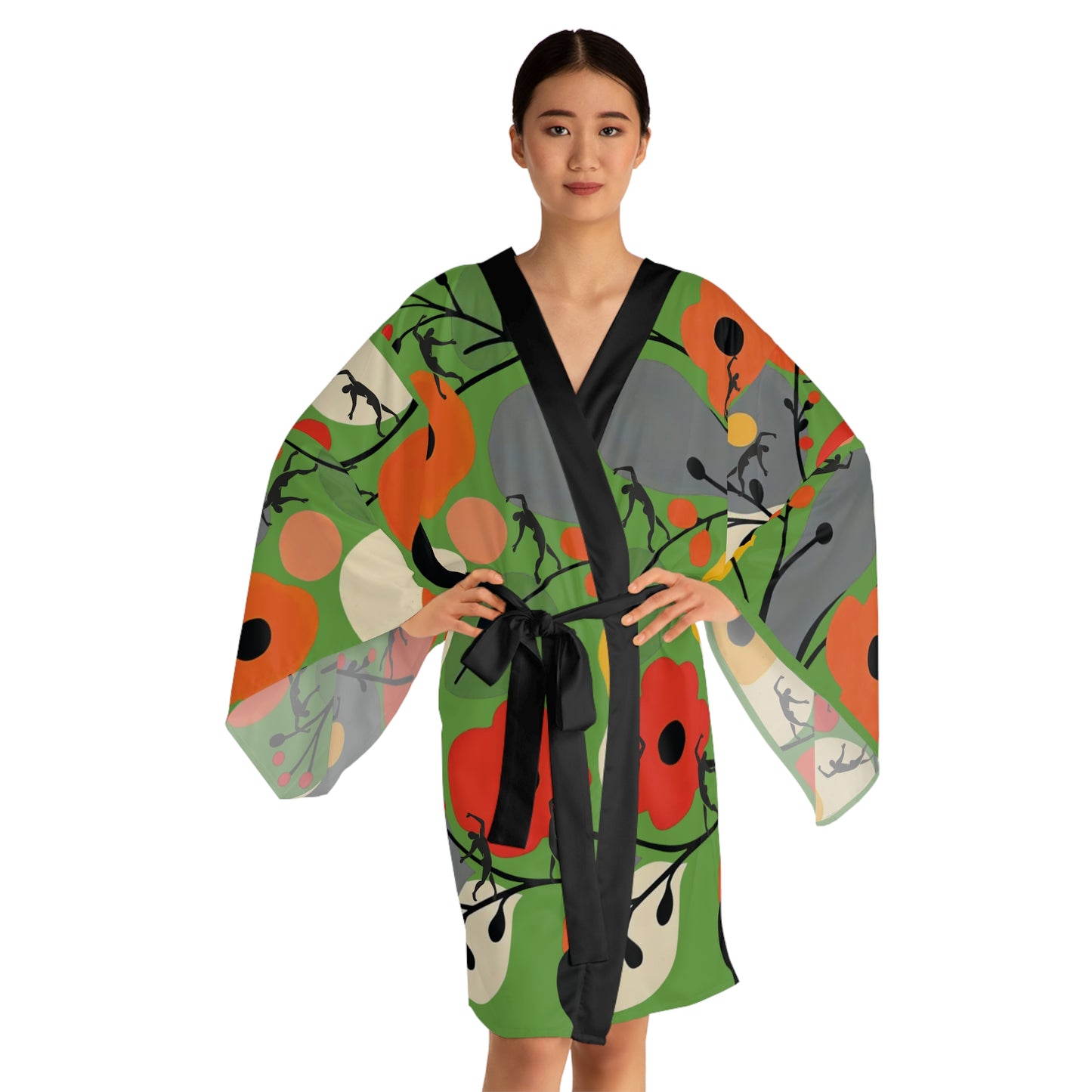 Long Sleeve SOLSTICE FLOWERS Kimono Robe (AOP)