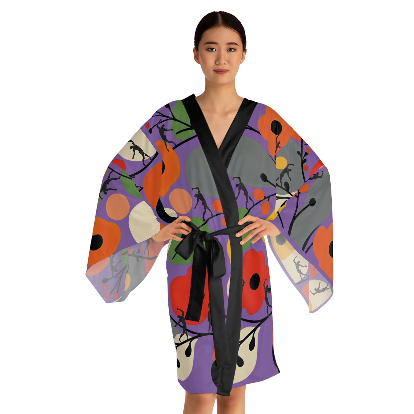 Long Sleeve SOLSTICE FLOWERS Kimono Robe (AOP)