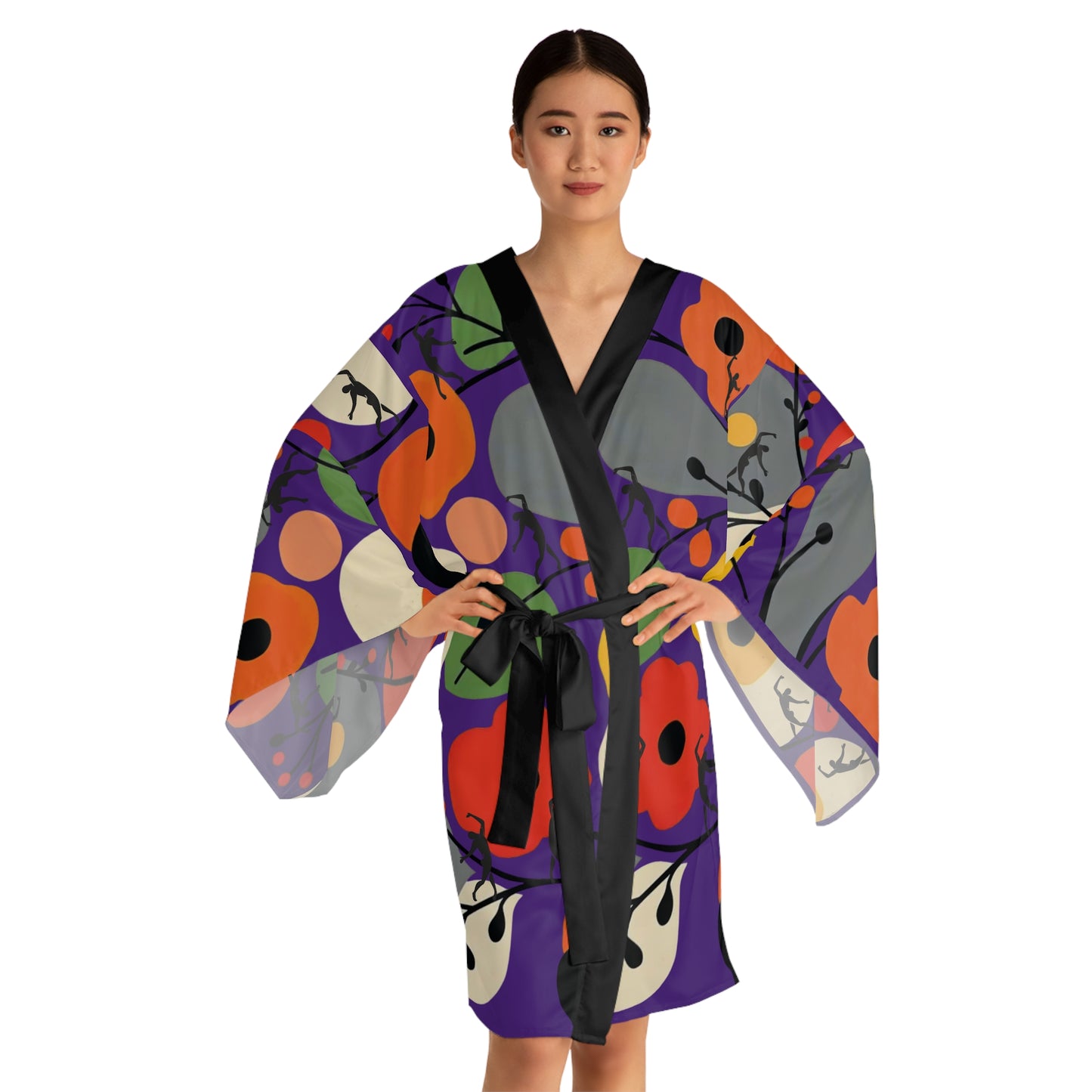 Long Sleeve SOLSTICE FLOWERS Kimono Robe (AOP)