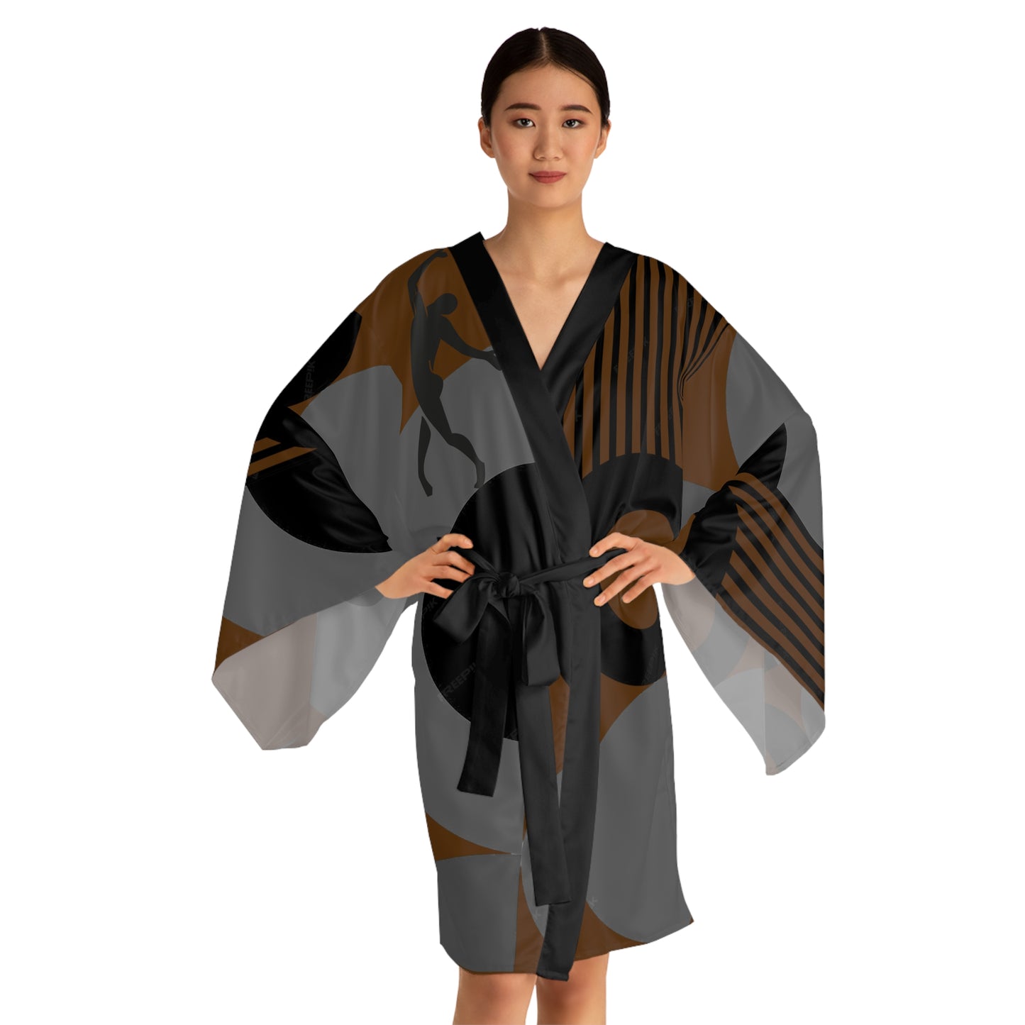 Long Sleeve SOLSTICE BAUHAUS Kimono Robe (AOP)