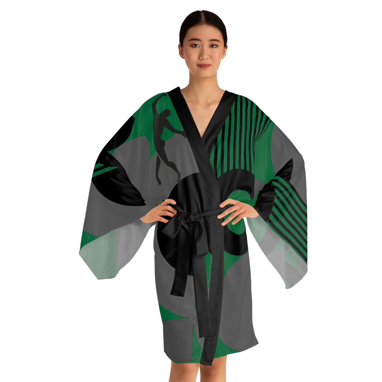 Long Sleeve SOLSTICE BAUHAUS Kimono Robe (AOP)