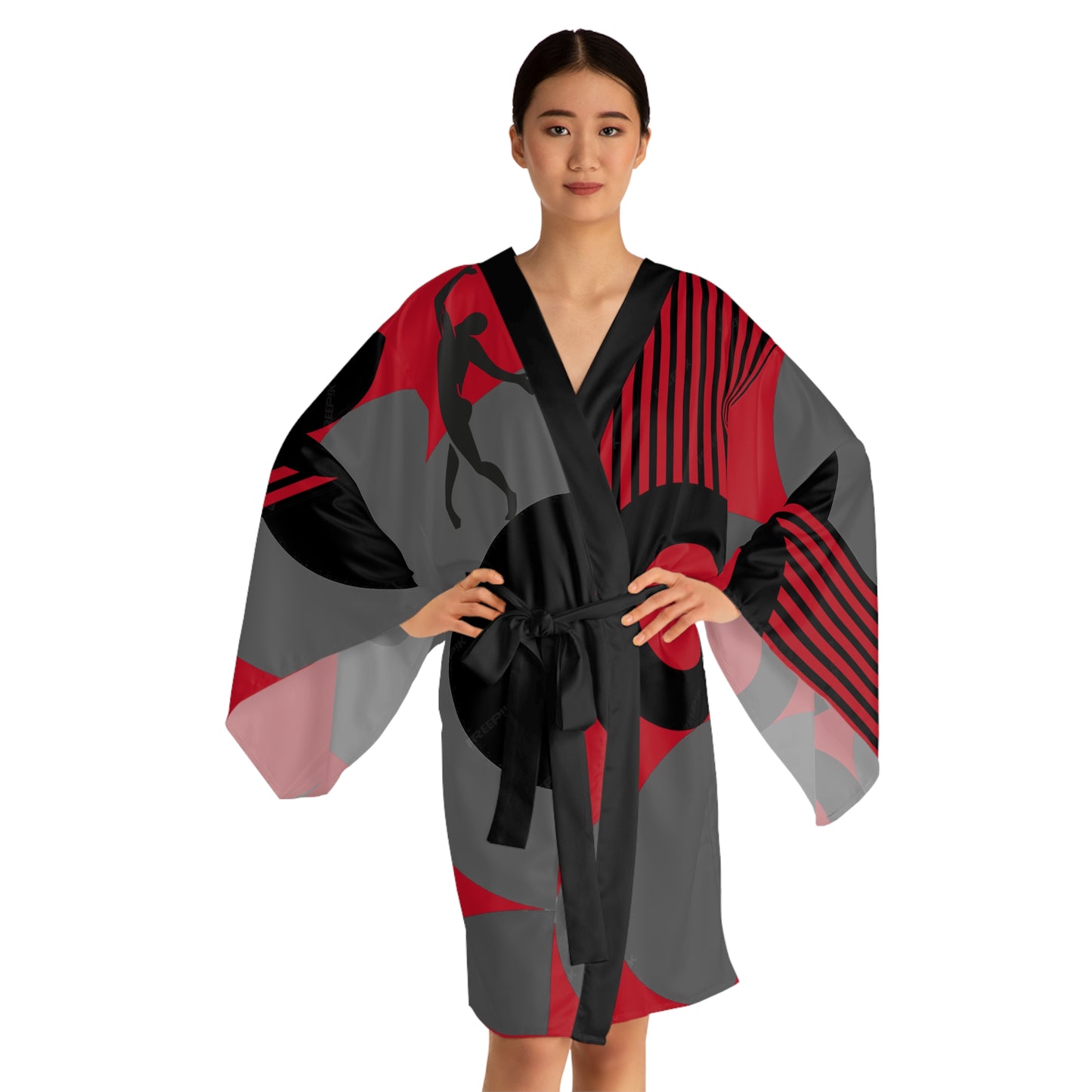Long Sleeve SOLSTICE BAUHAUS Kimono Robe (AOP)